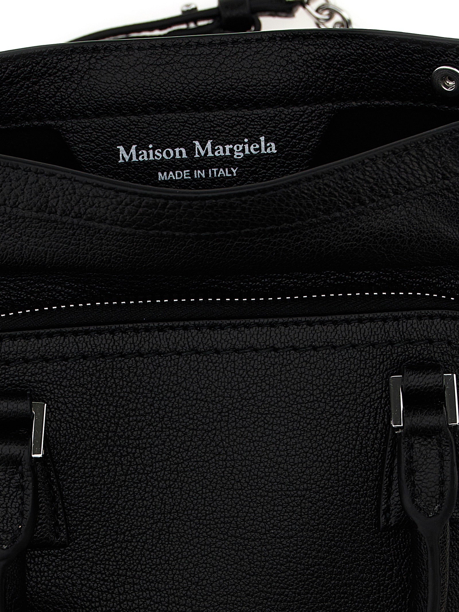 Maison Margiela Schwarze Kalbsleder-Handtasche