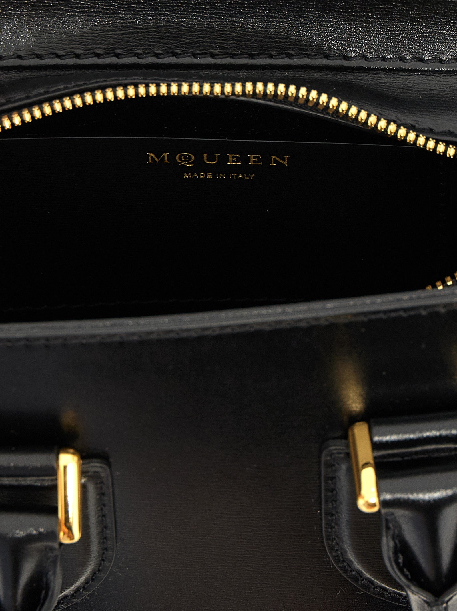 Alexander McQueen Schwarze Kalbsleder-Handtasche
