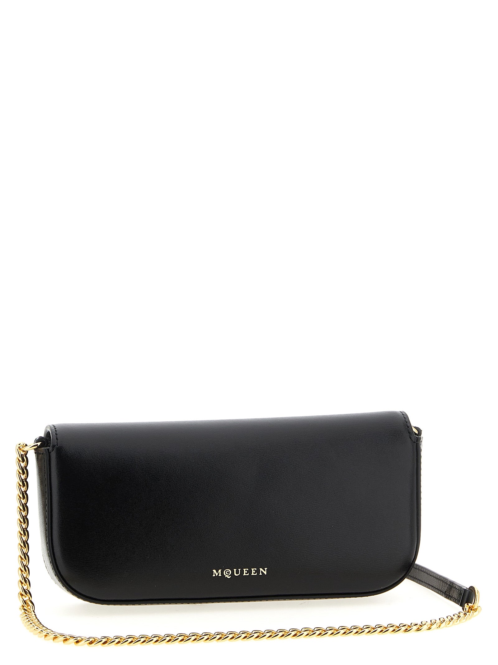 Alexander McQueen Schwarze Kalbsleder-Umhängetasche