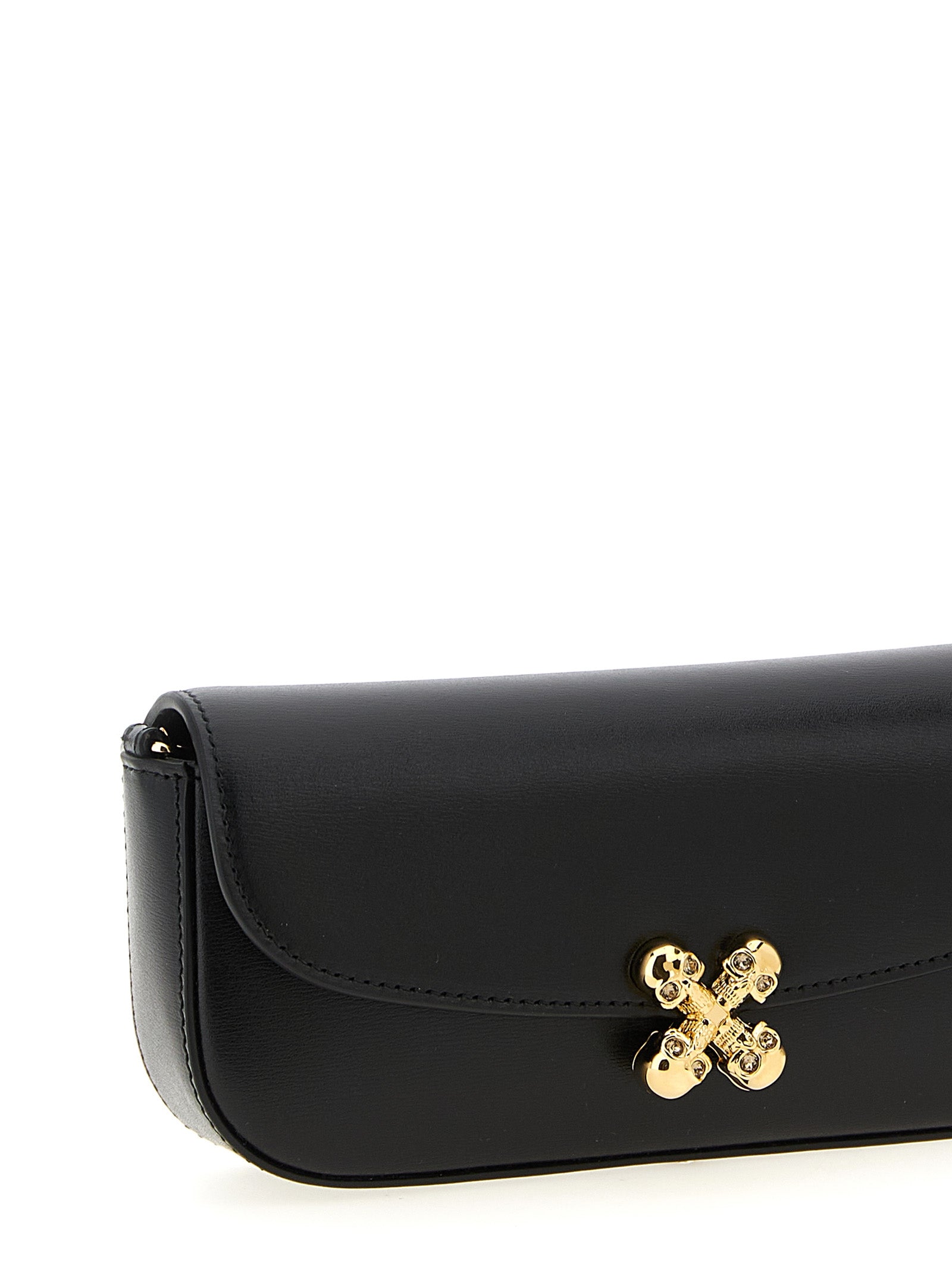 Alexander McQueen Schwarze Kalbsleder-Umhängetasche