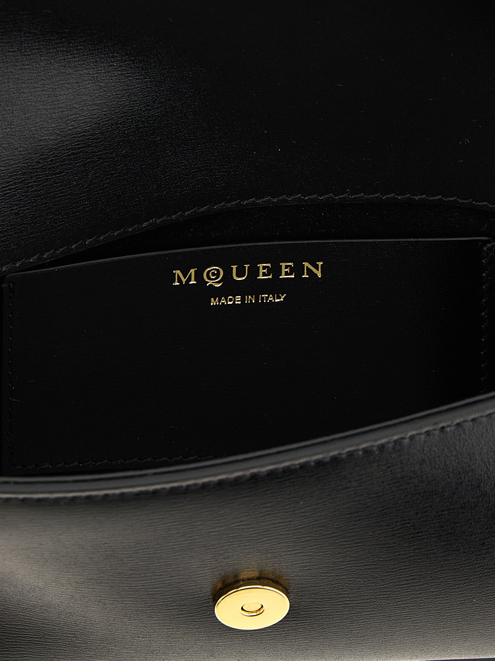 Alexander McQueen Schwarze Kalbsleder-Umhängetasche