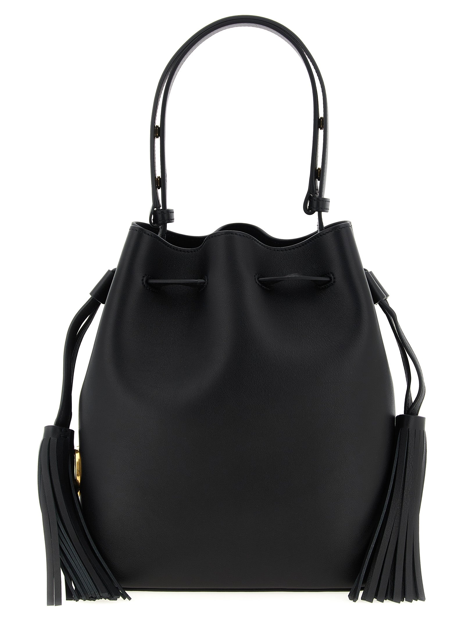 Valentino Garavani Schwarze Kalbsleder-Schultertasche