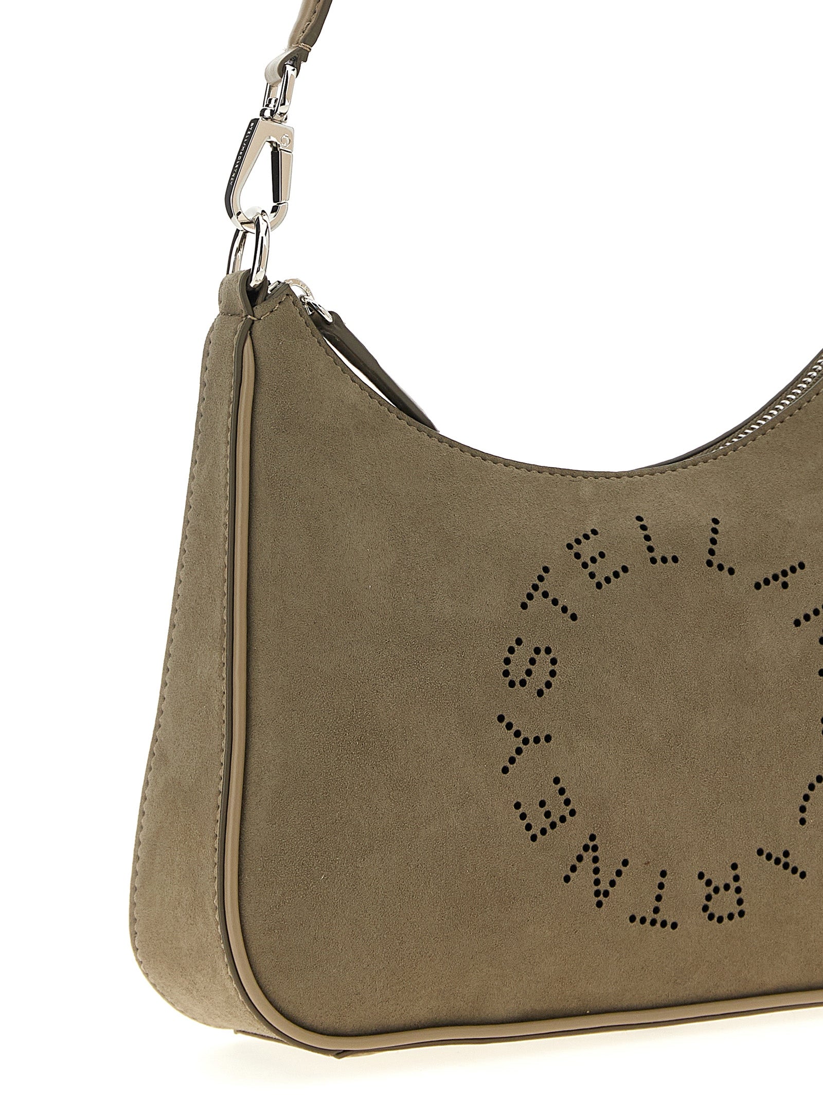 Stella McCartney Graue Schultertasche aus Polyamid