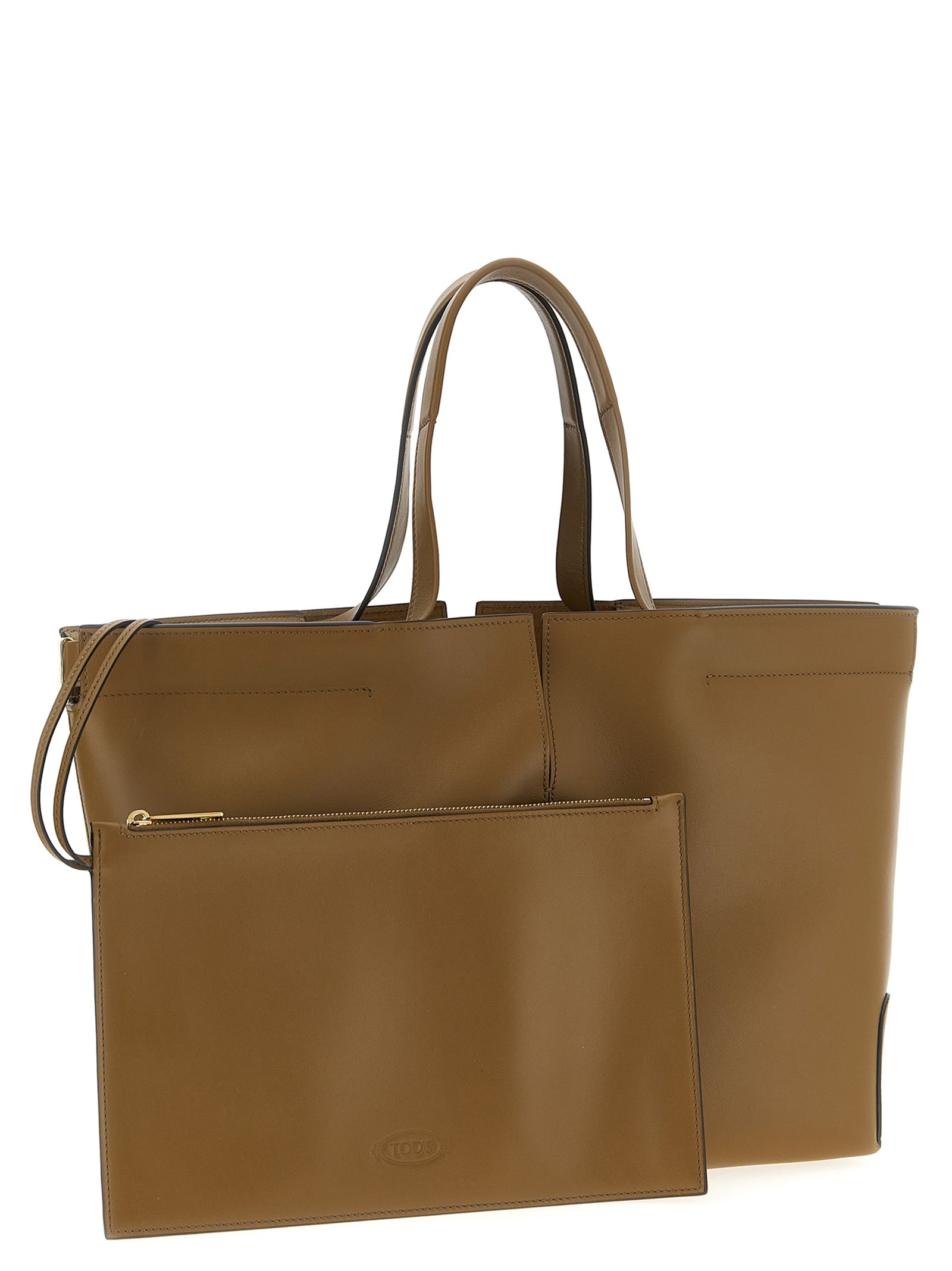 Tod's Zweifarbige Kalbsleder-Tote Bag