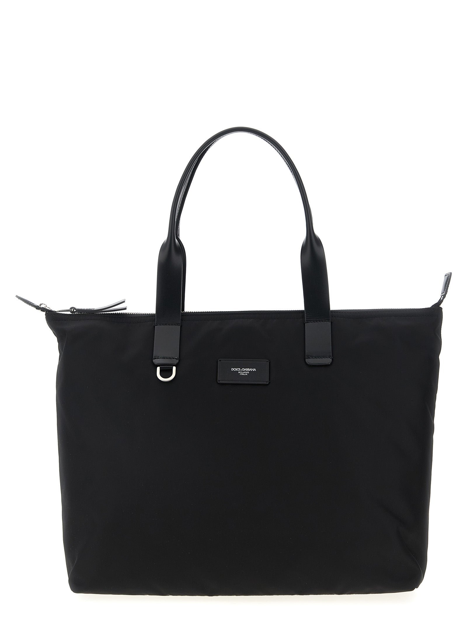 Dolce & Gabbana Schwarze Shopper-Tasche aus Polyamid