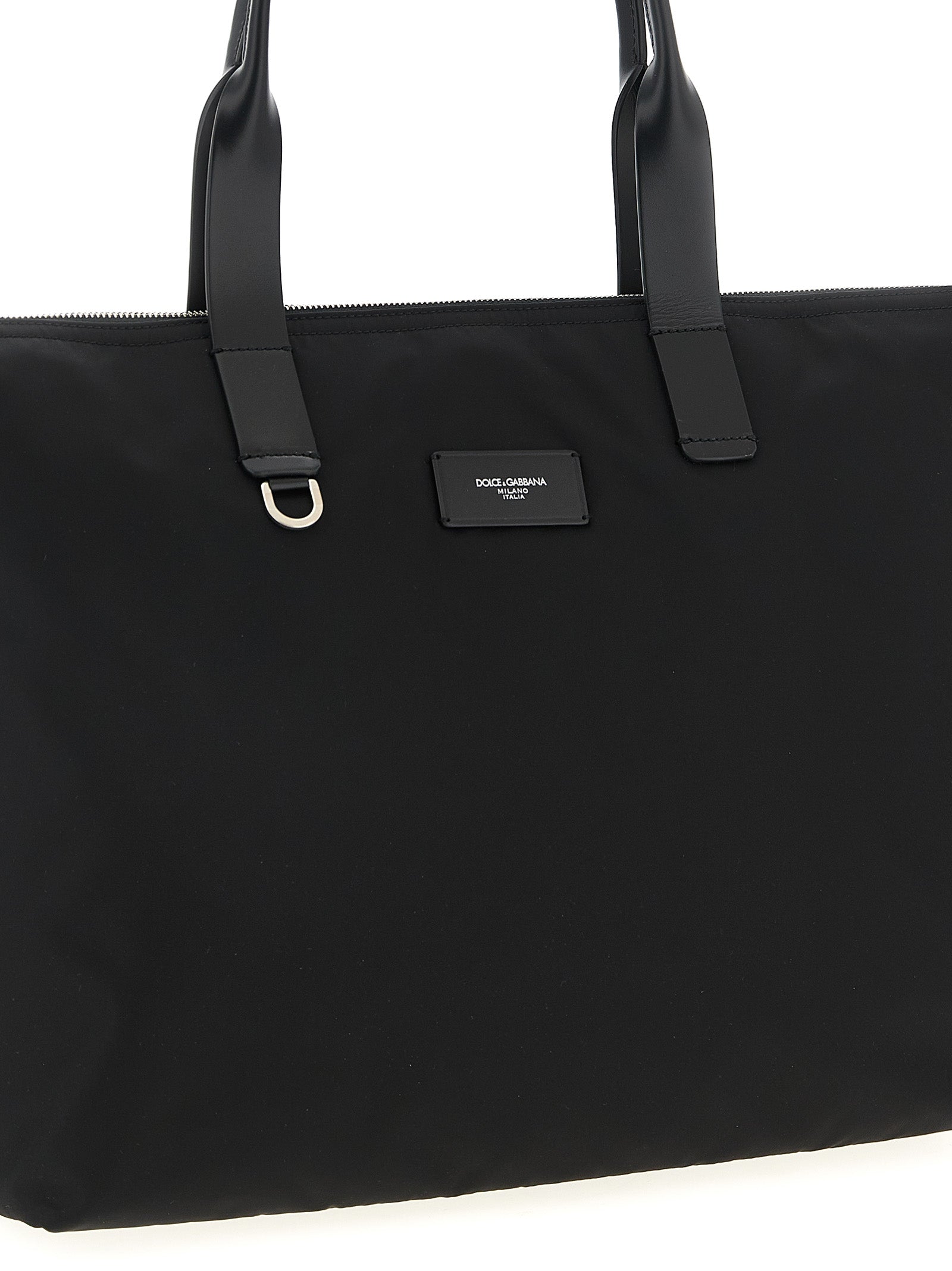 Dolce & Gabbana Schwarze Shopper-Tasche aus Polyamid
