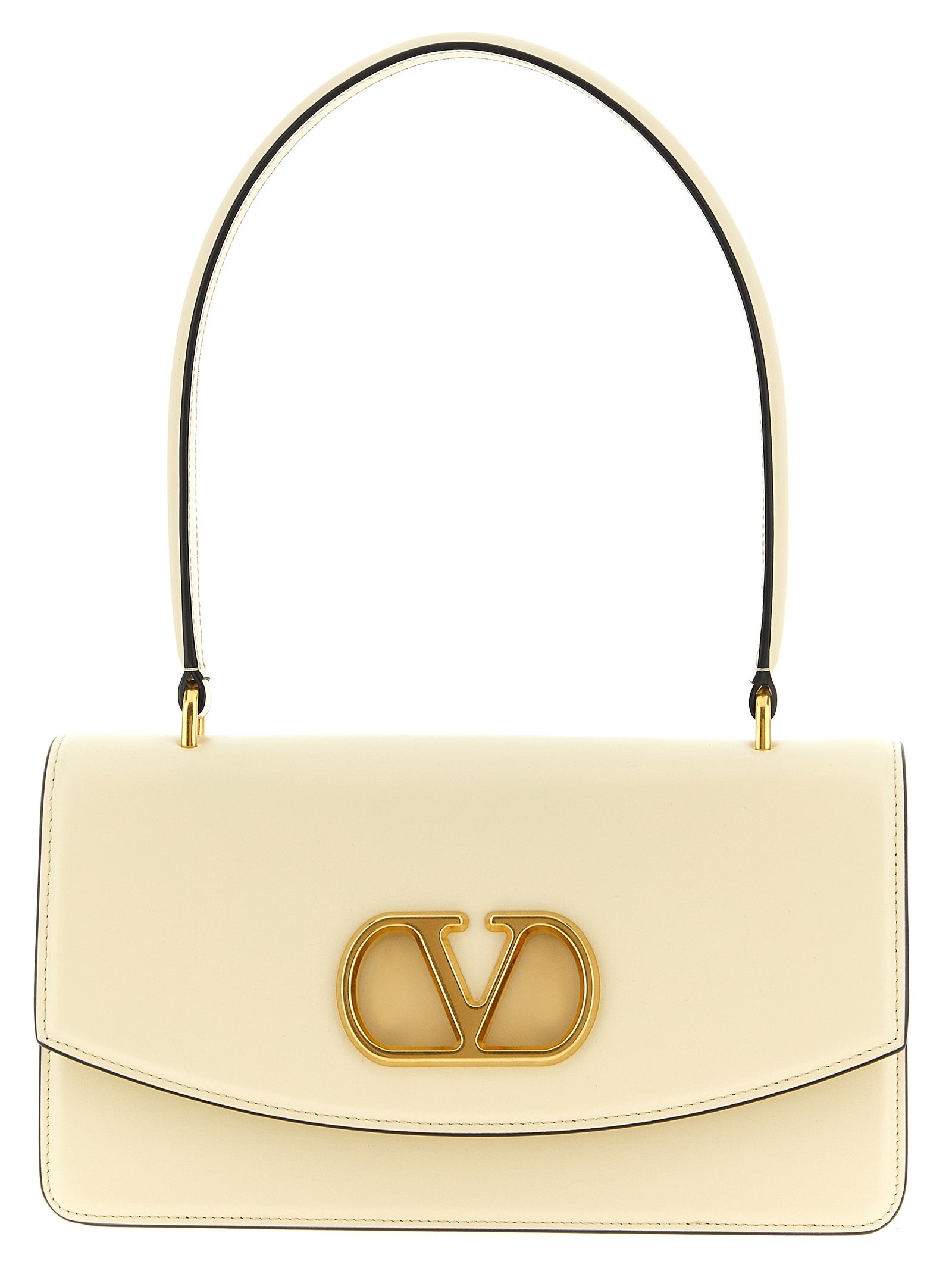 Valentino Garavani Weiße Kalbsleder-Schultertasche