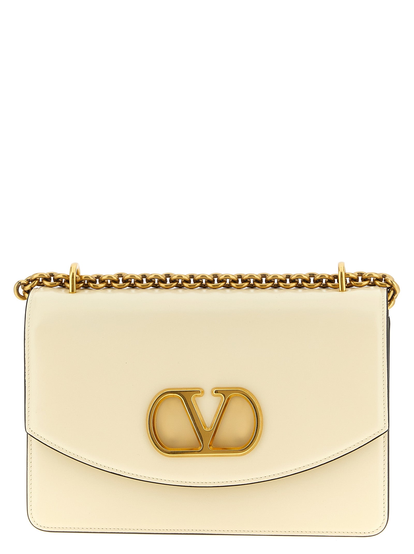 Valentino Garavani Weiße Kalbsleder-Schultertasche