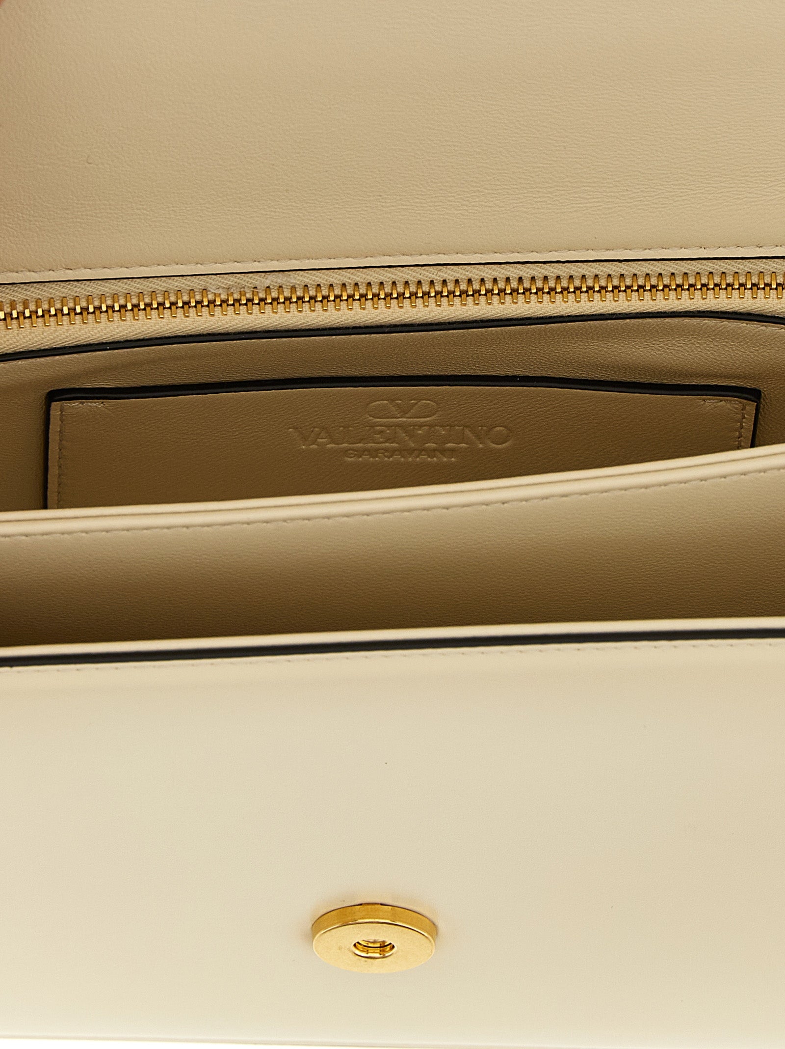 Valentino Garavani Weiße Kalbsleder-Schultertasche