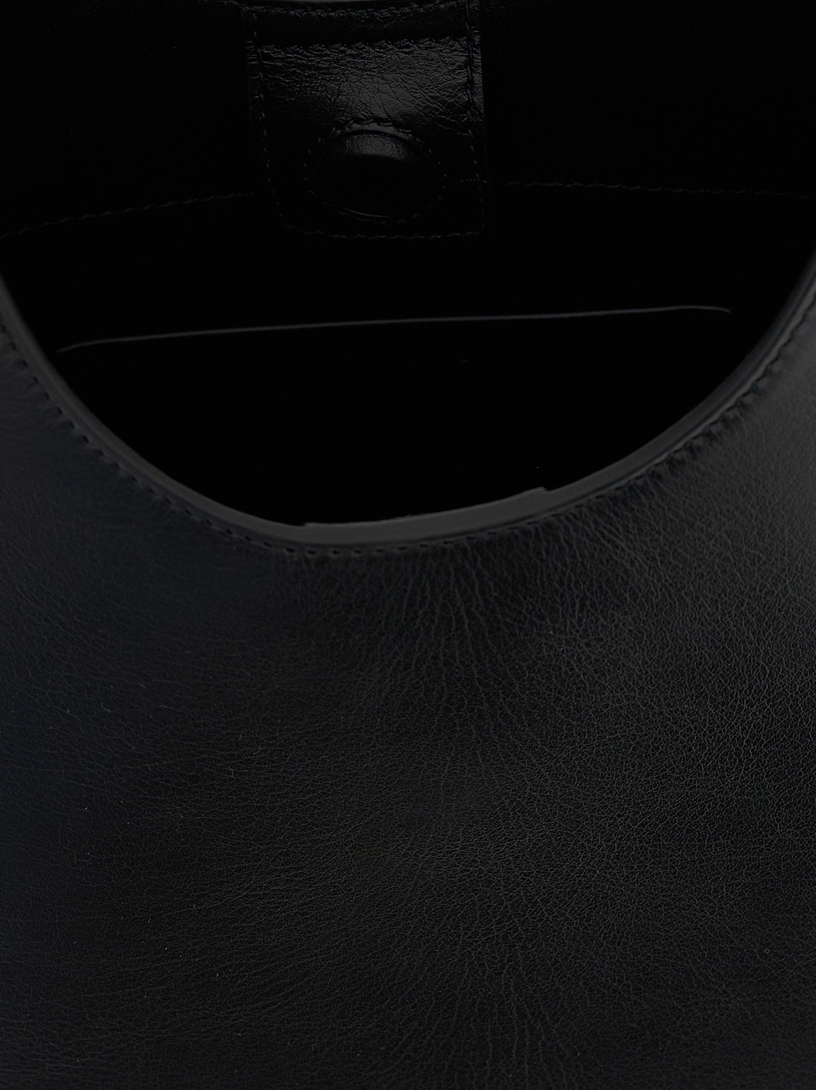 Jil Sander Schwarze Schultertasche aus Rindsleder