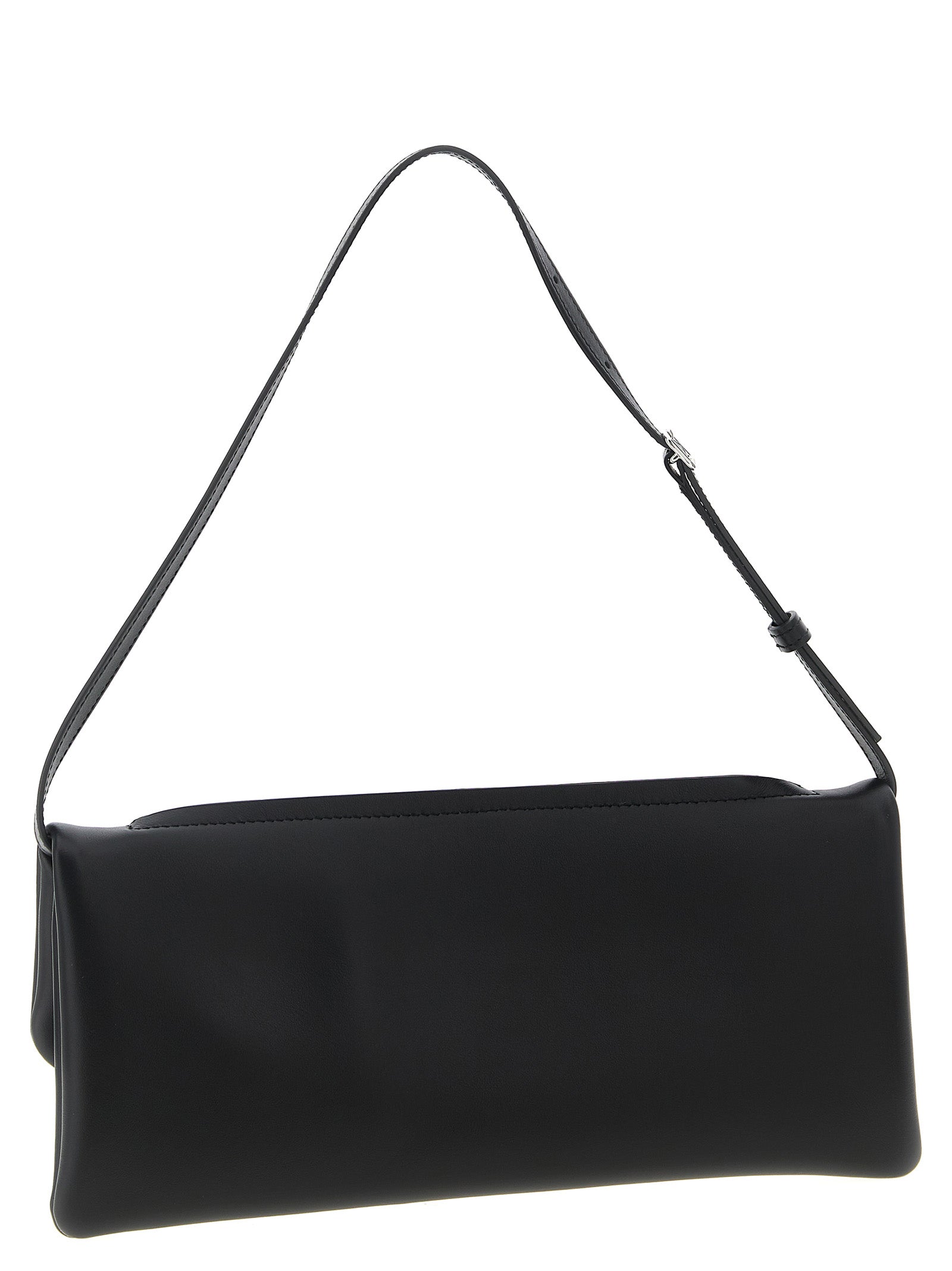 Courrèges Schwarze Clutch aus Rindsleder
