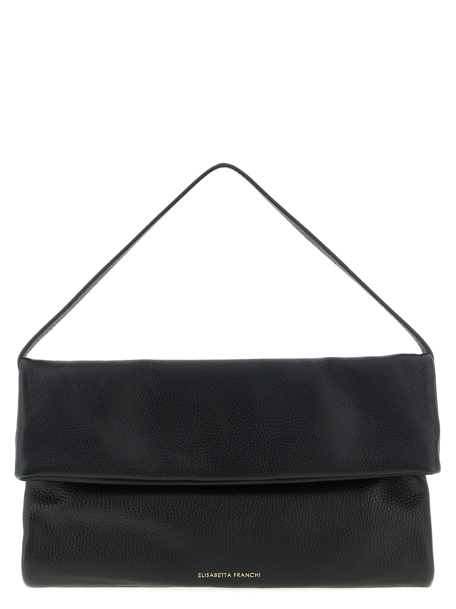 Elisabetta Franchi Schwarze Kalbsleder-Schultertasche