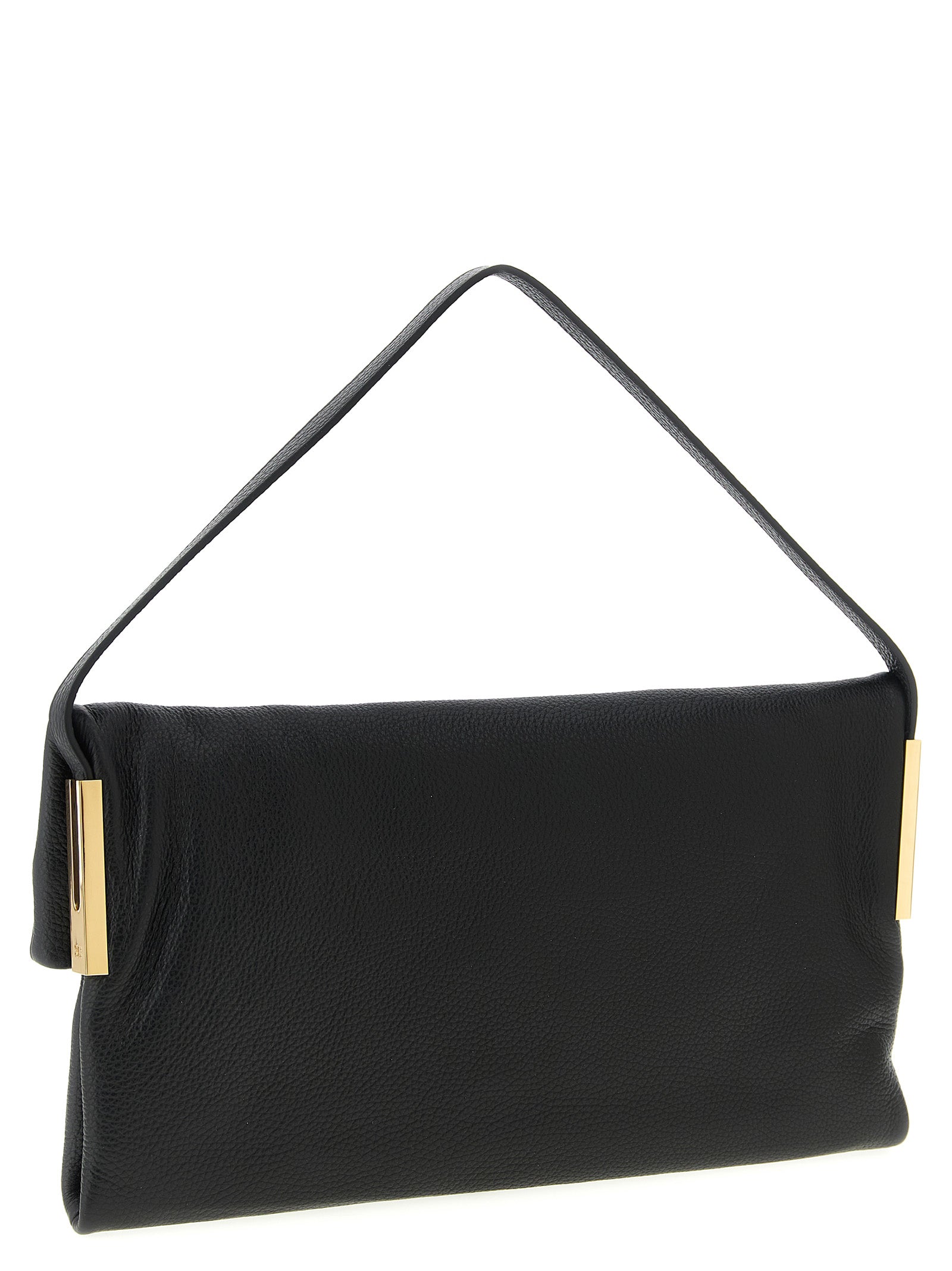 Elisabetta Franchi Schwarze Kalbsleder-Schultertasche