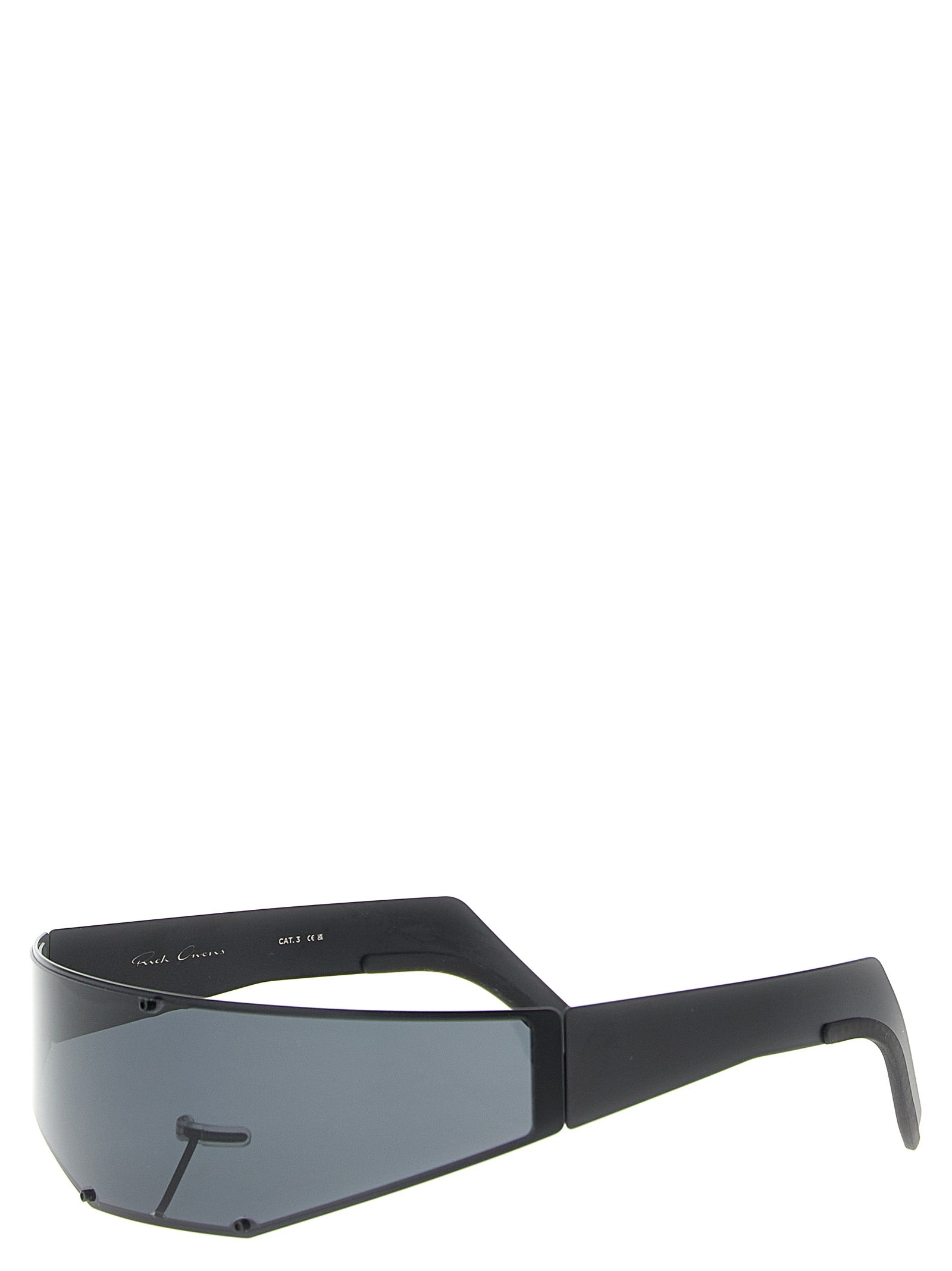 Rick Owens Sonnenbrille aus schwarzem Edelstahl