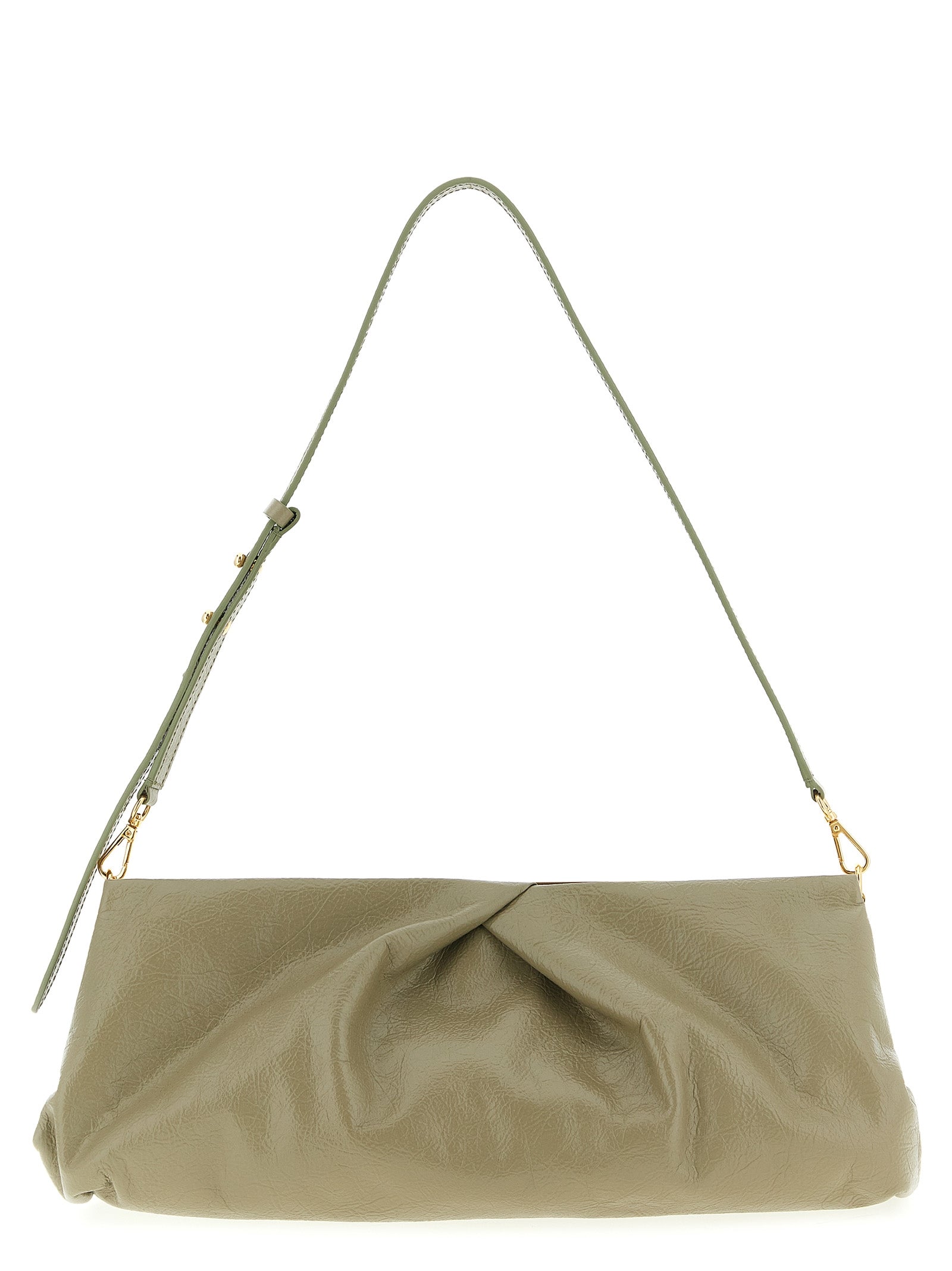 Dries Van Noten Zweifarbige Clutch aus Kalbsleder