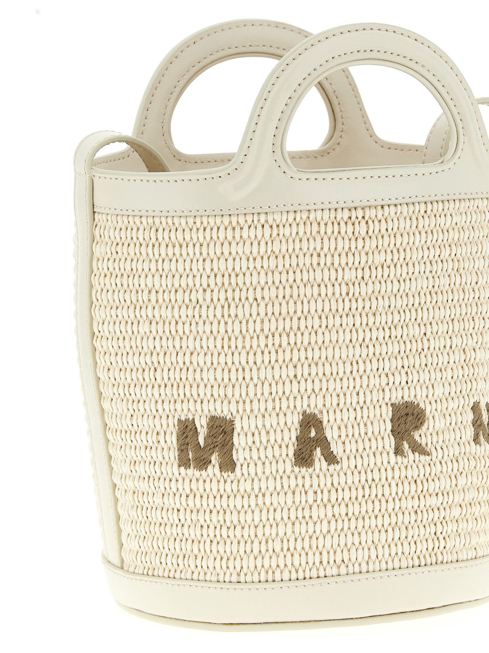 Marni Weiße Baumwoll-Handtasche