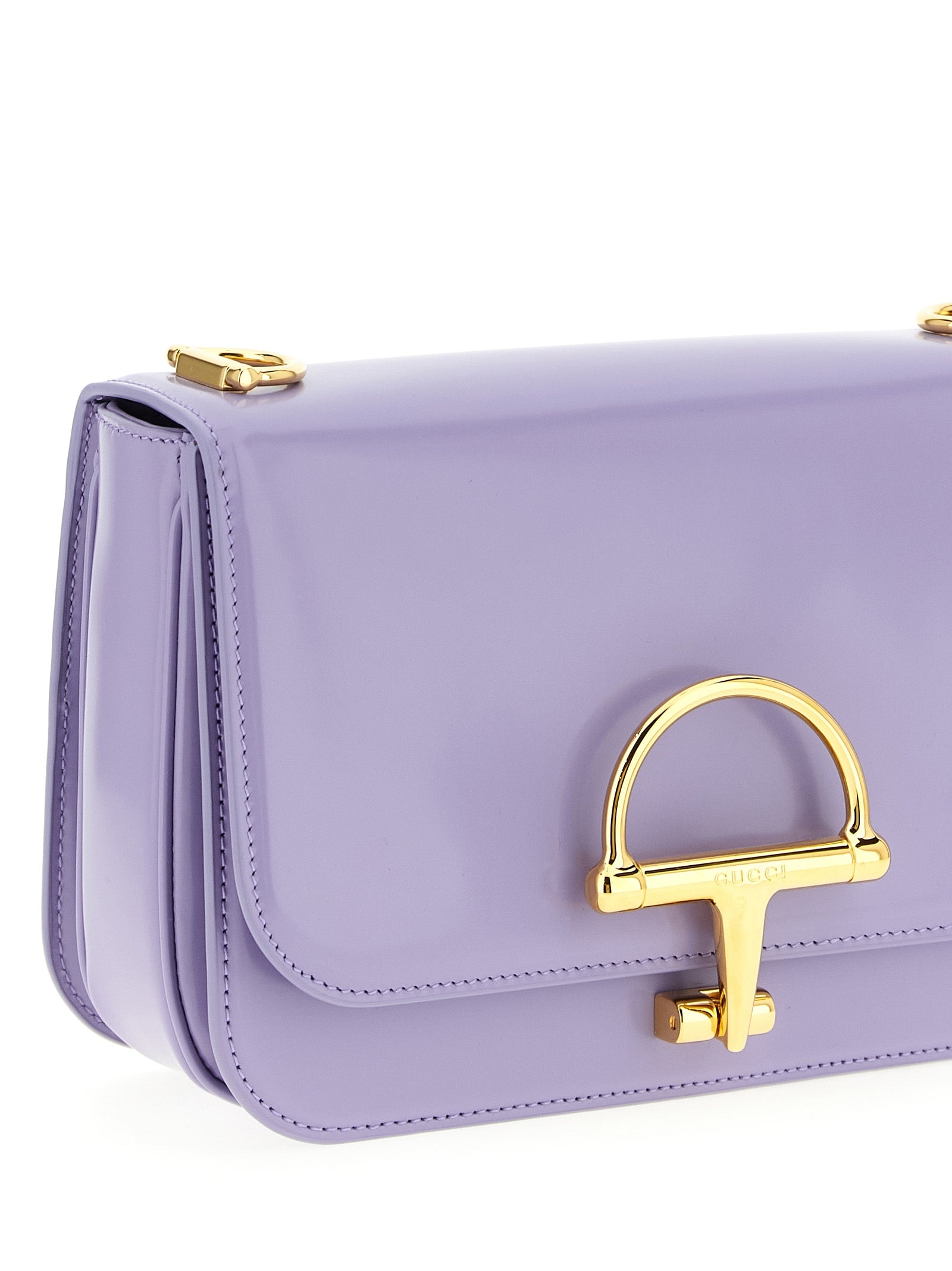 Gucci Schultertasche aus violettem Kalbsleder
