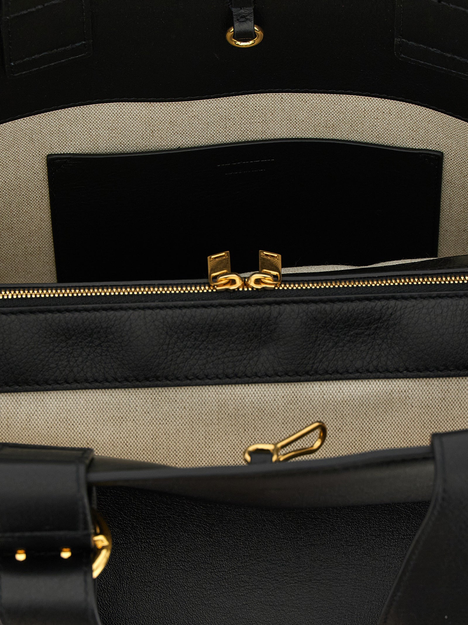 Jil Sander Schwarze Kalbsleder-Tasche