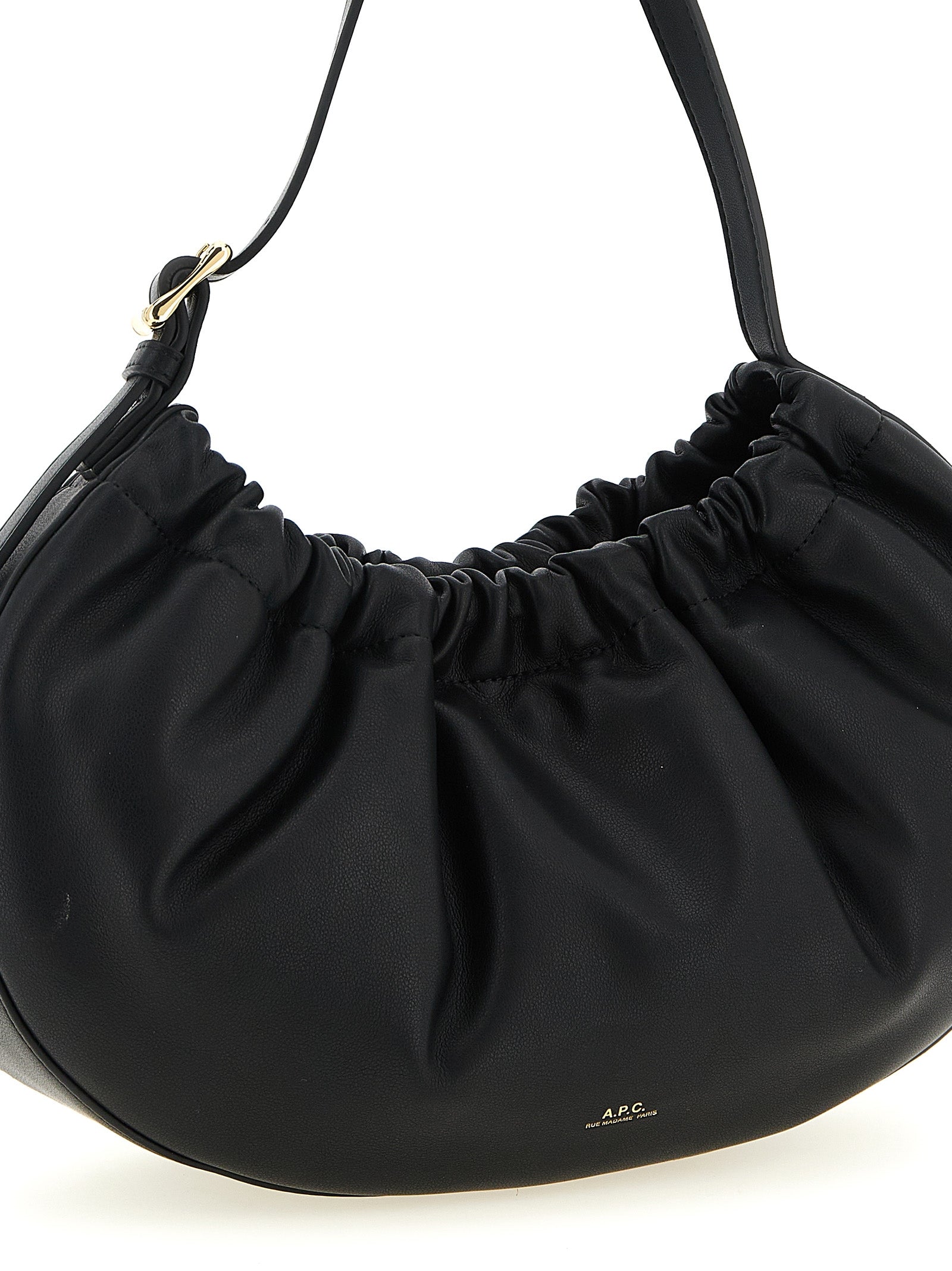 A.P.C. Schwarze Schultertasche aus Polyethylen