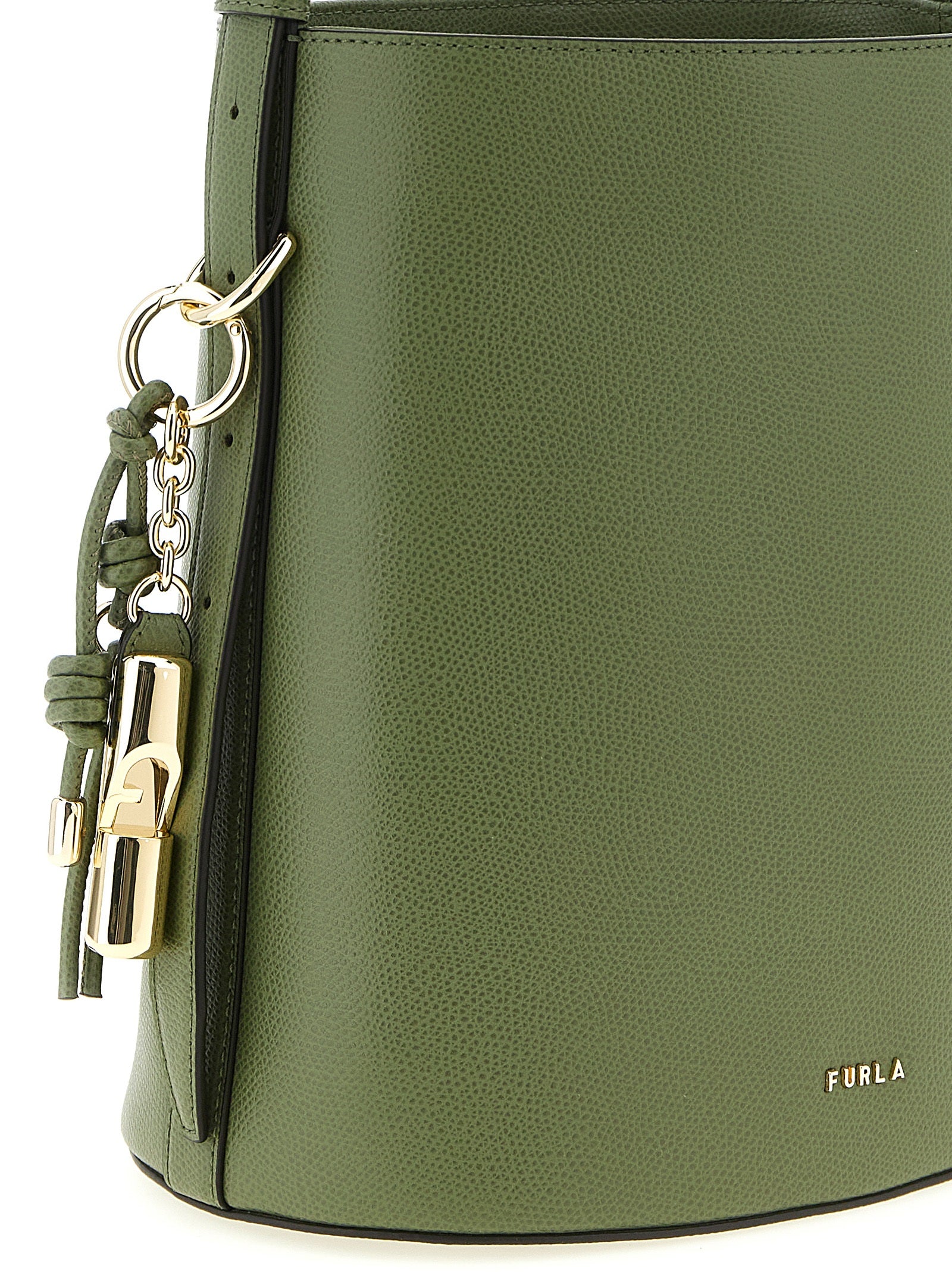 Furla Zweifarbige Schultertasche aus Kalbsleder