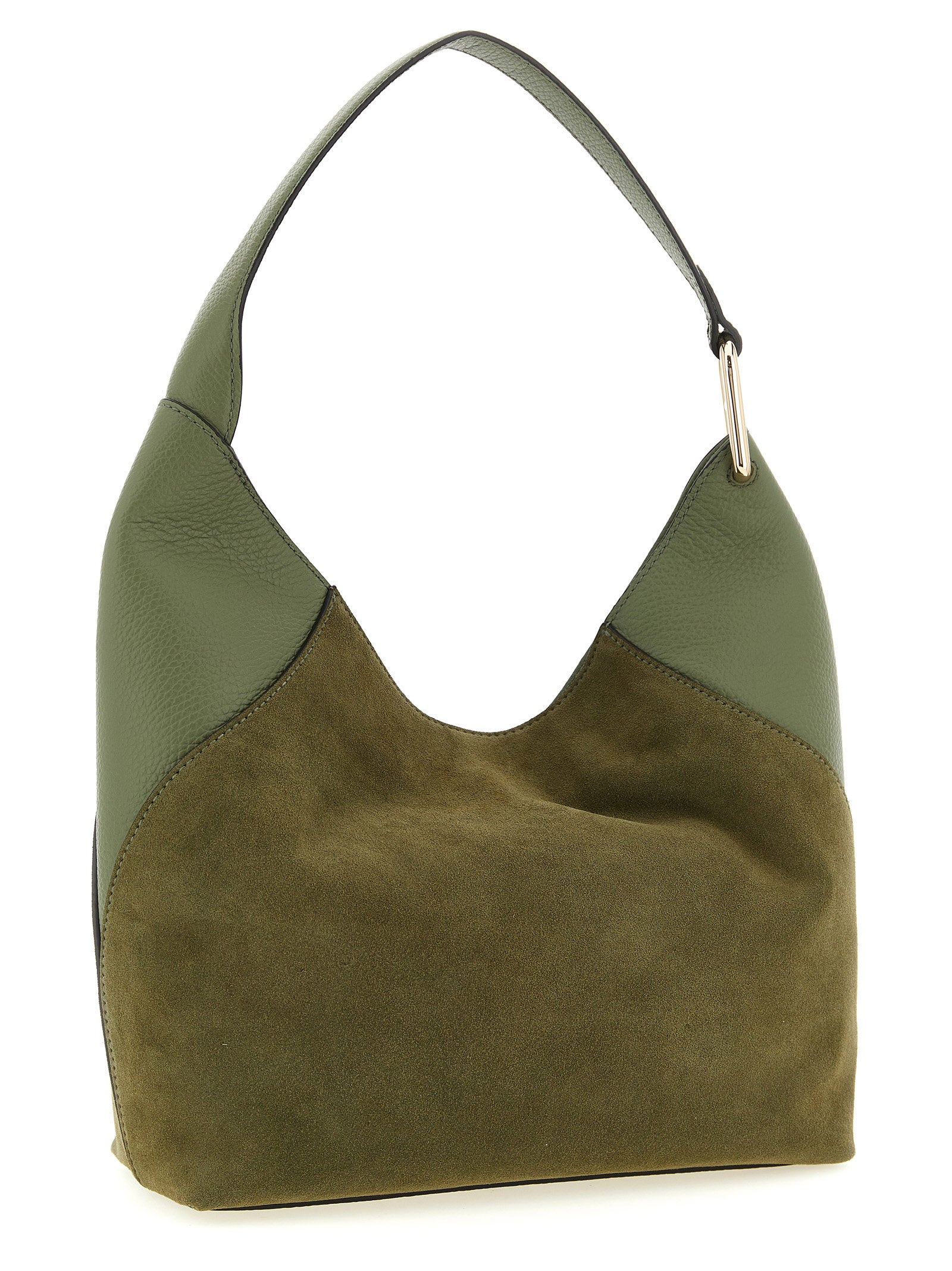 Furla Zweifarbige Schultertasche aus Kalbsleder