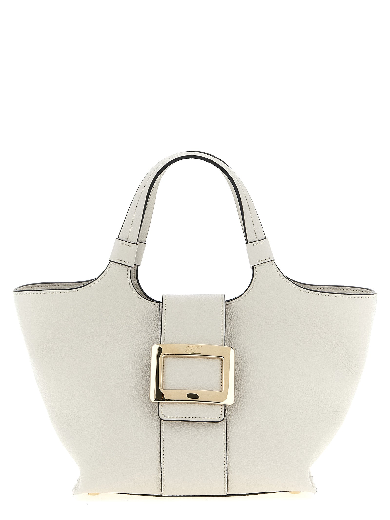 Roger Vivier Graue Kalbsleder-Tote Bag