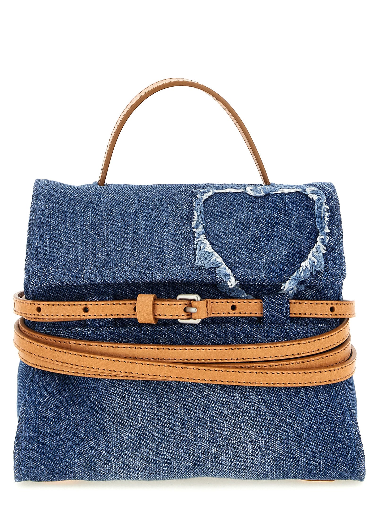 Moschino Blaue Baumwoll-Handtasche