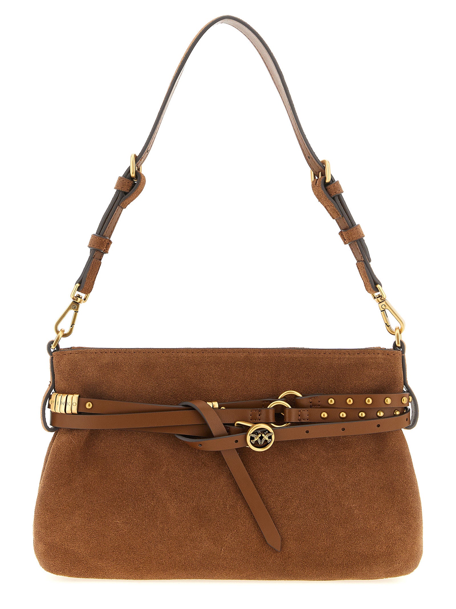 PINKO Schultertasche aus braunem Lammleder