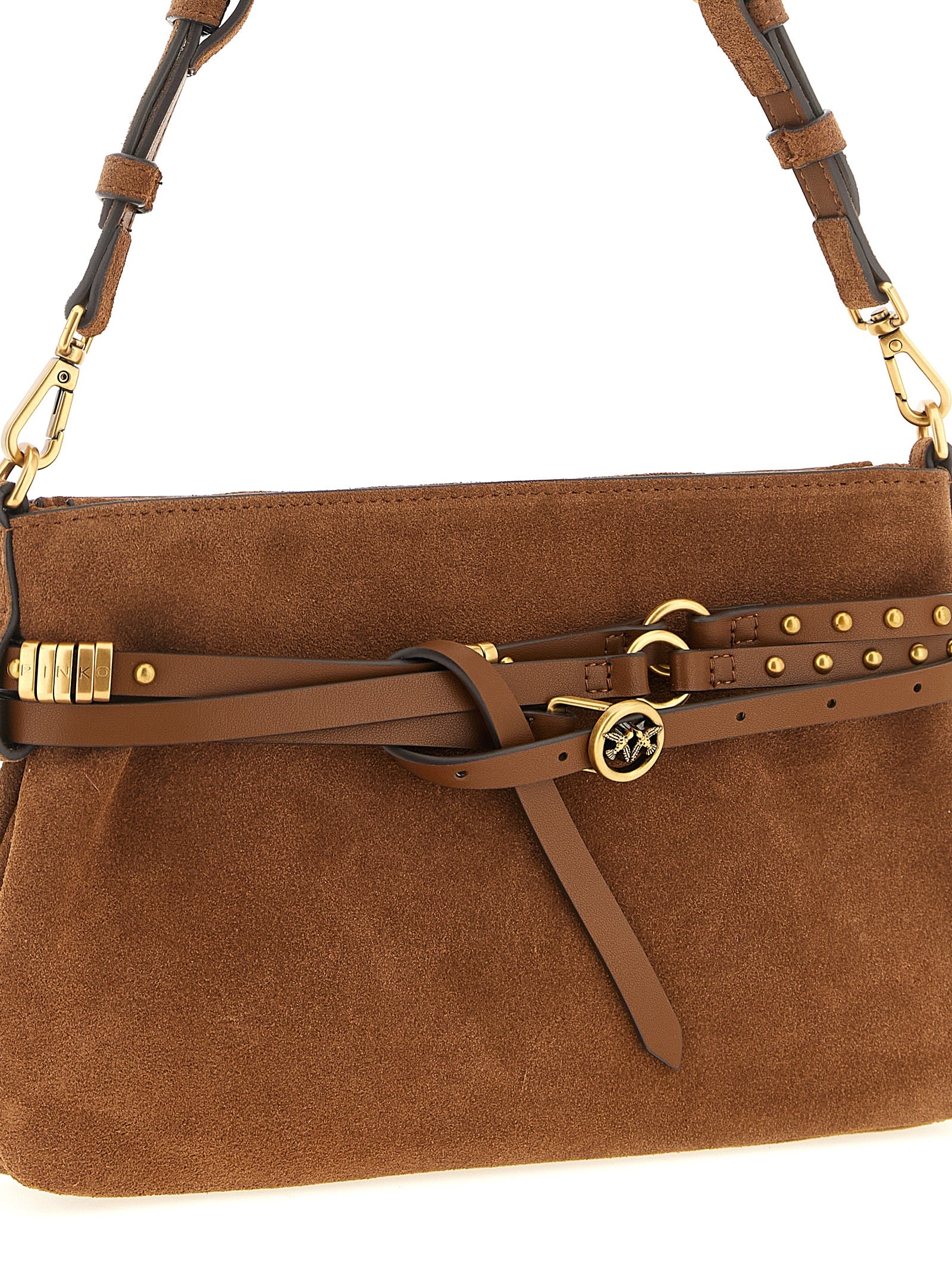 PINKO Schultertasche aus braunem Lammleder