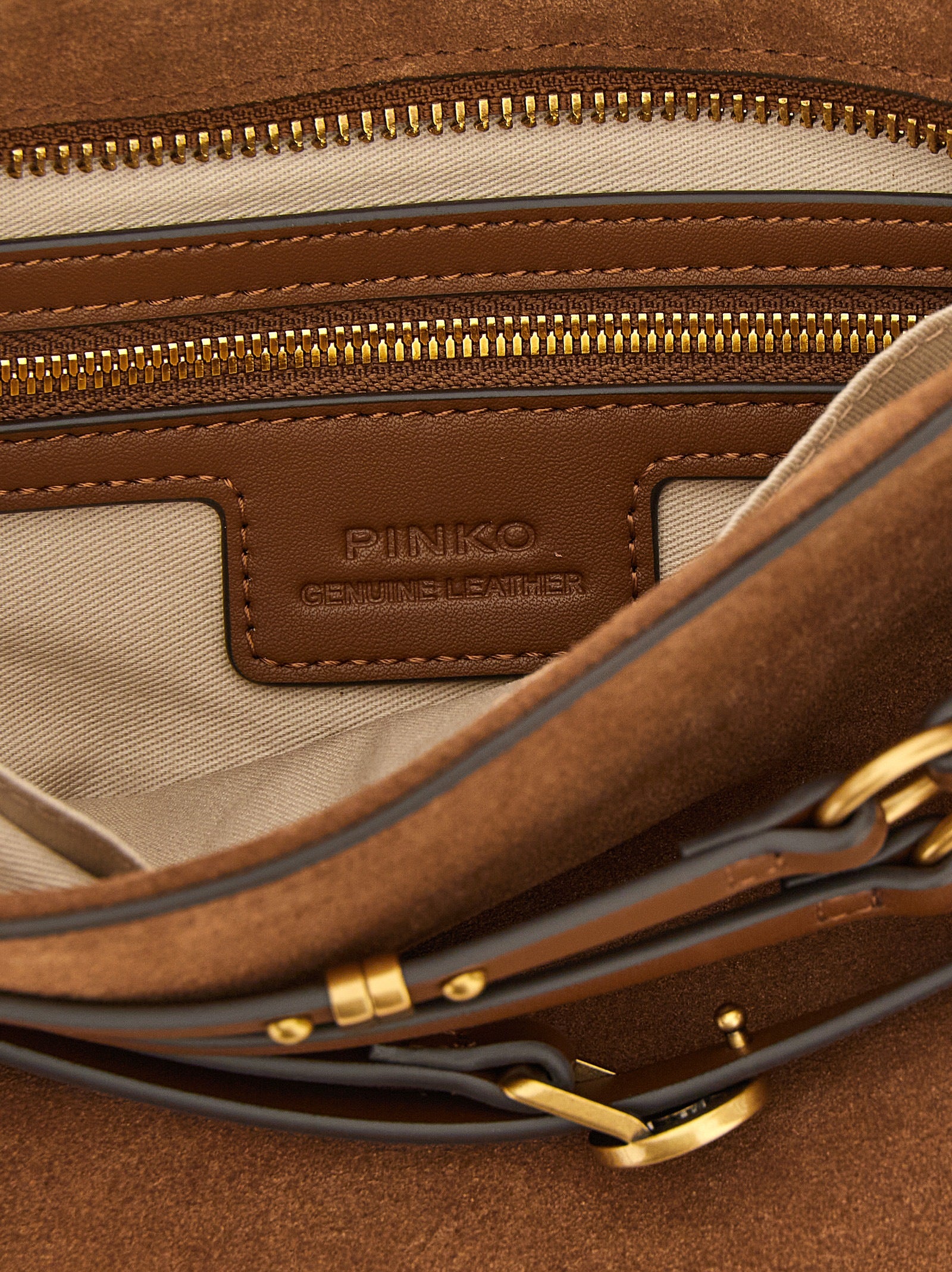 PINKO Schultertasche aus braunem Lammleder