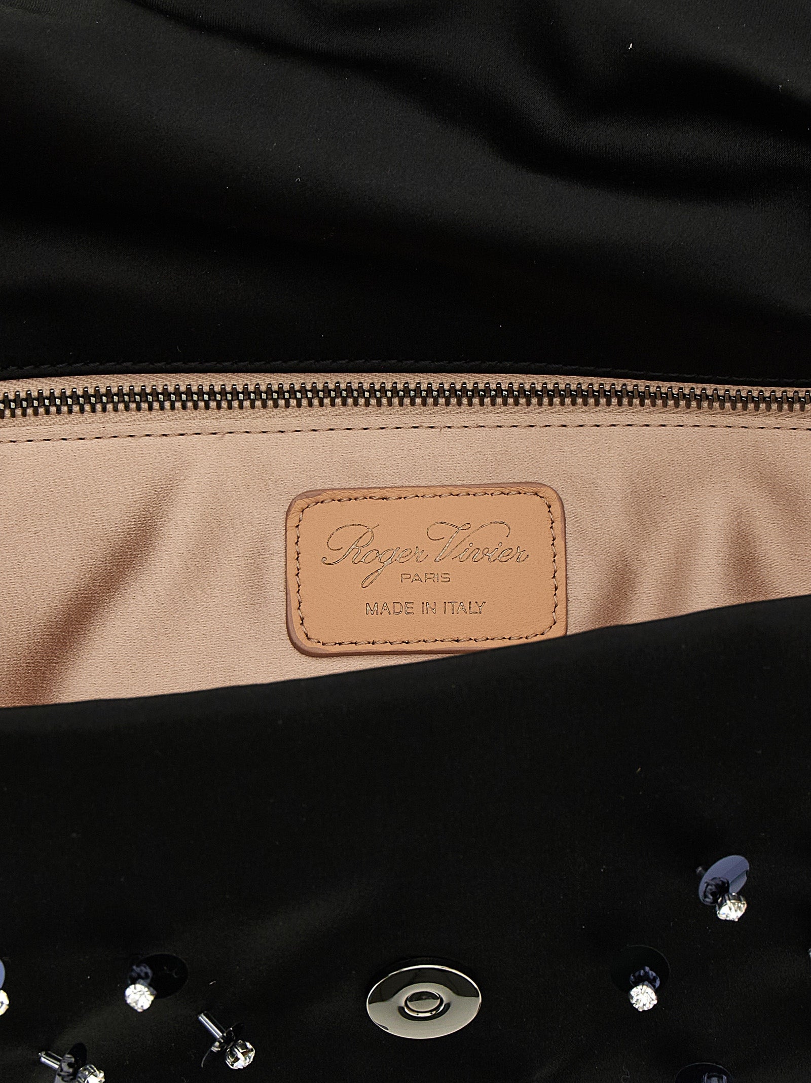Roger Vivier Schwarze Clutch aus Viskose