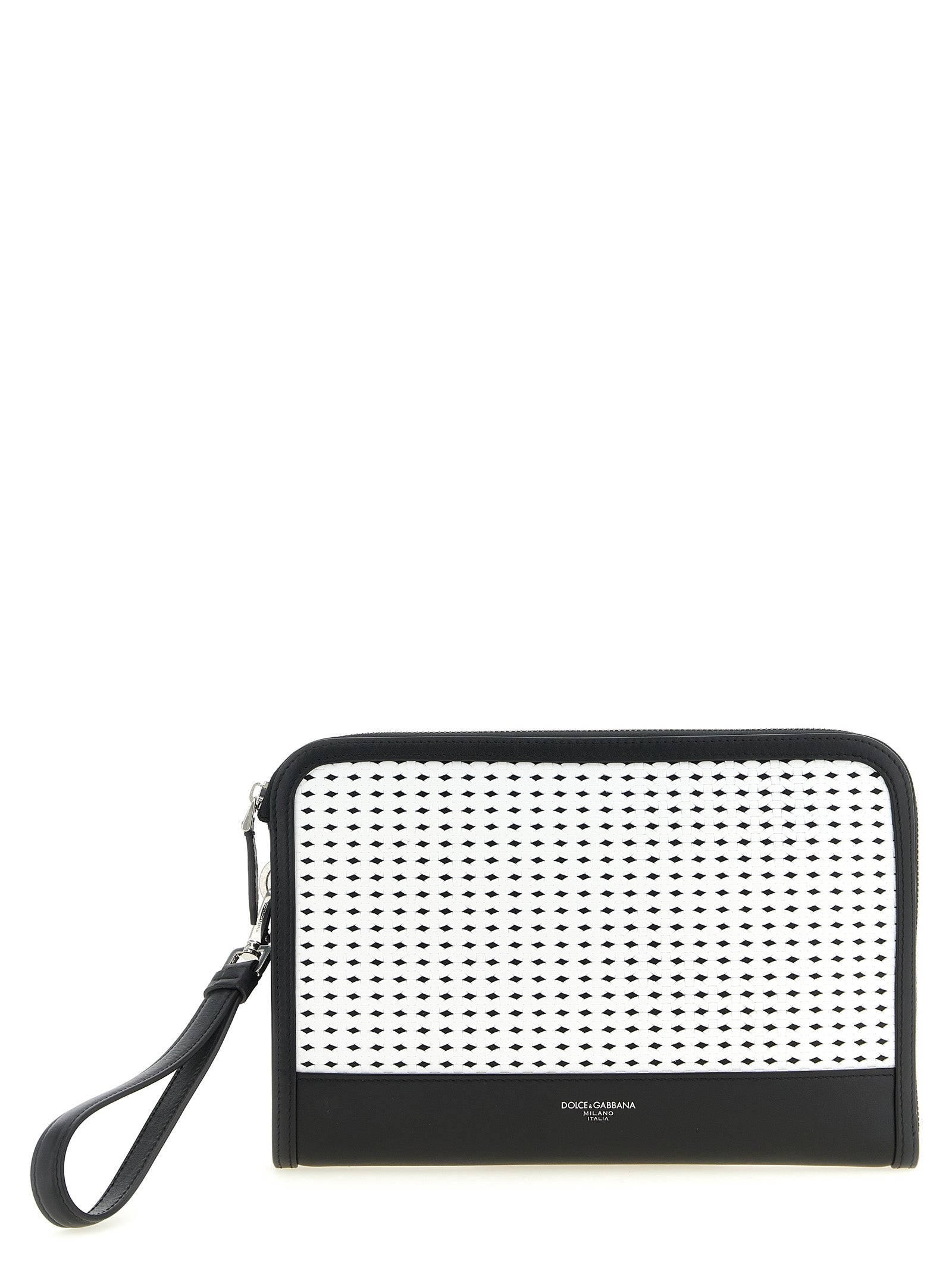 Dolce & Gabbana Zweifarbige Clutch aus Kalbsleder