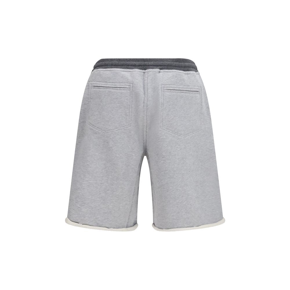Brunello Cucinelli Graue Cargoshorts aus Baumwolle