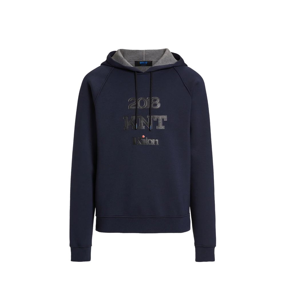 KNT KITON Blauer Sweatshirt aus Elasthan