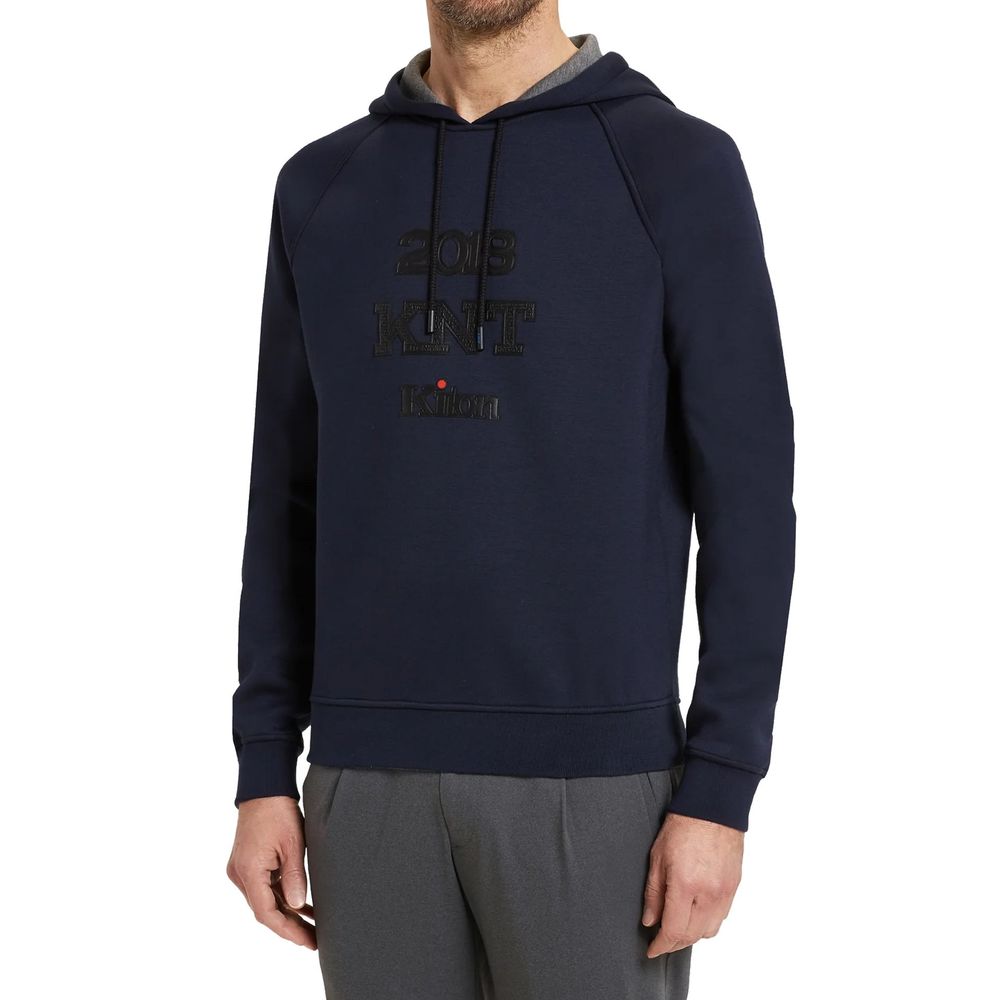KNT KITON Blauer Sweatshirt aus Elasthan