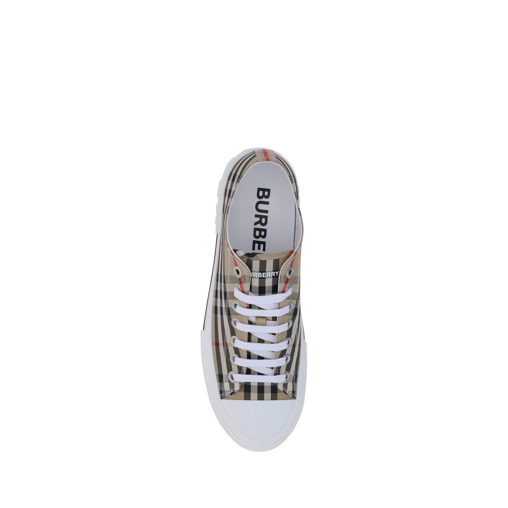 Burberry Braune Low-Top-Sneaker aus Baumwolle