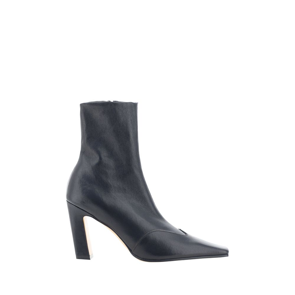 Khaite Schwarze Ankle Boots aus Kalbsleder Bos Taurus