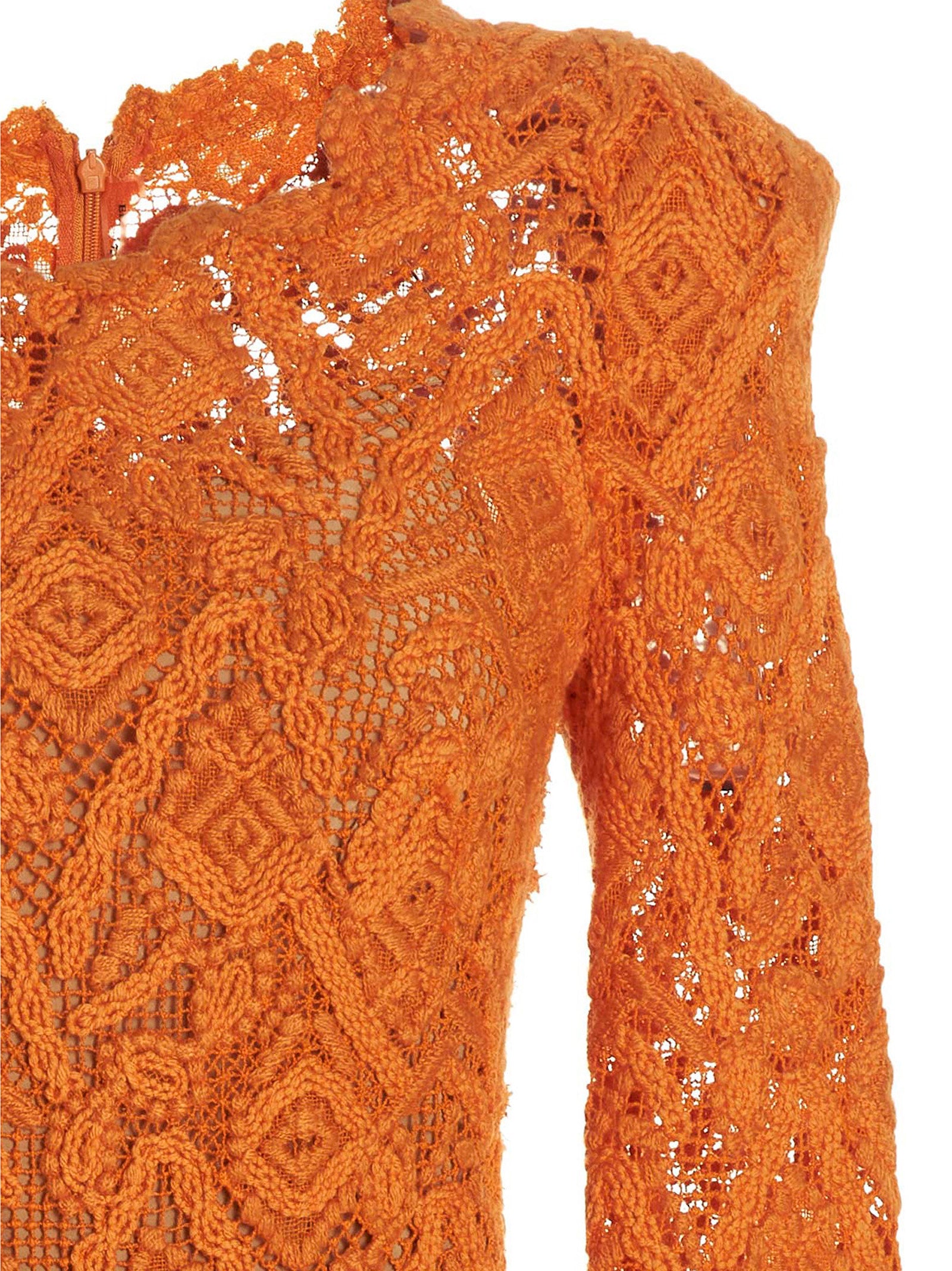 Ermanno Scervino Orange Wollkleid Midi