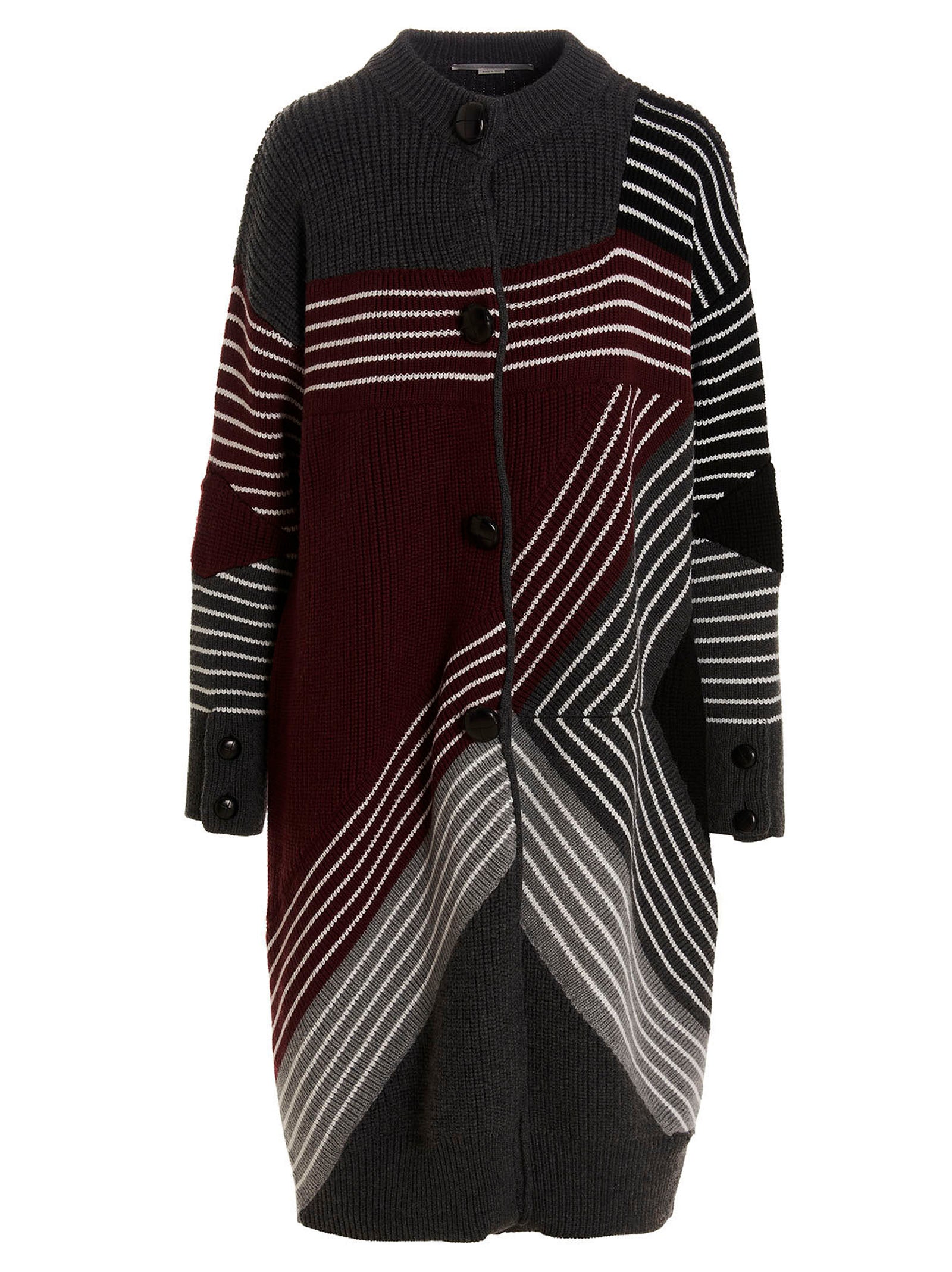 Stella McCartney Mehrfarbiger Mantel aus reiner Schurwolle