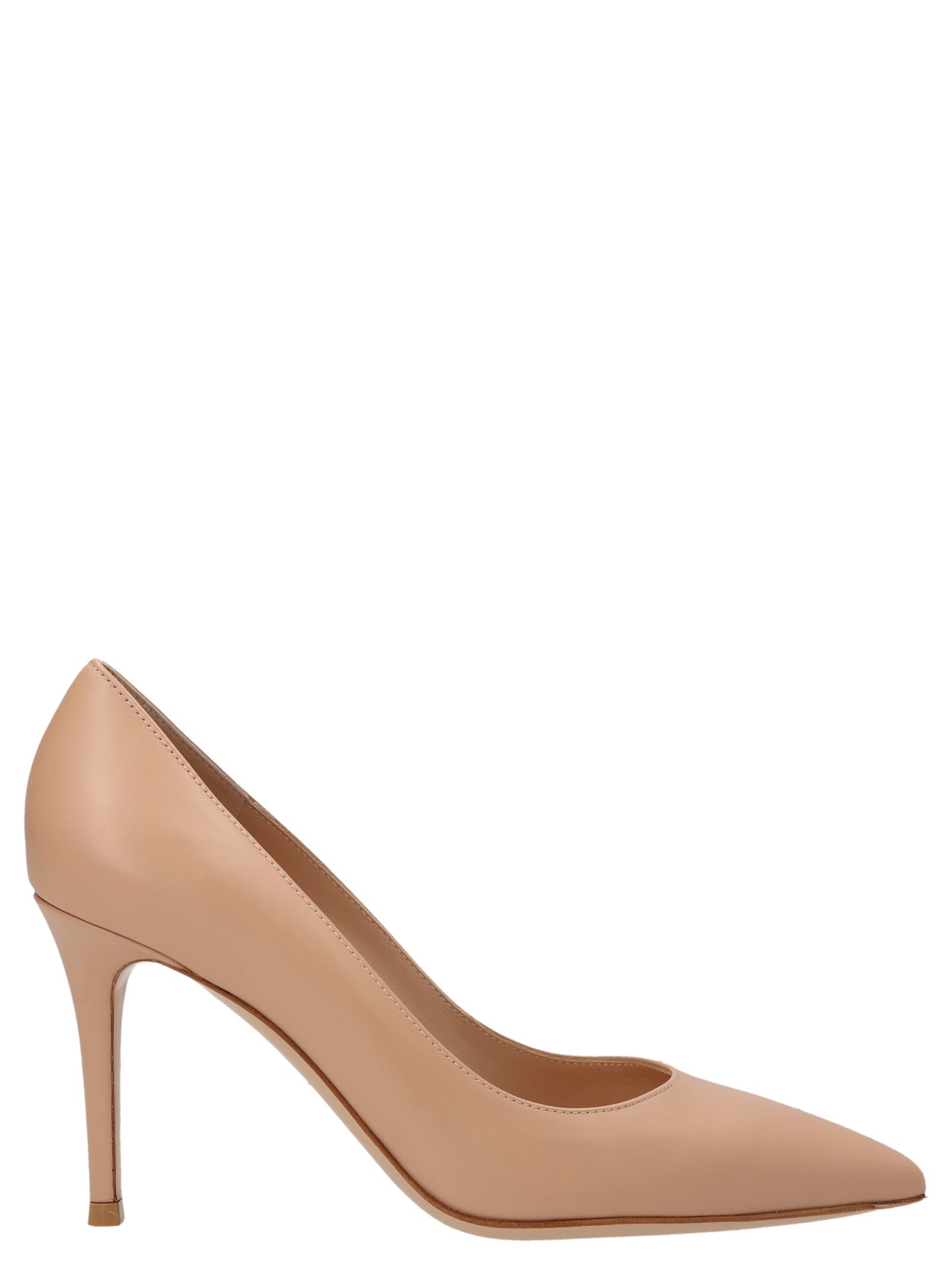 Gianvito Rossi Beige Kalbsleder Pumps mit hohem Absatz