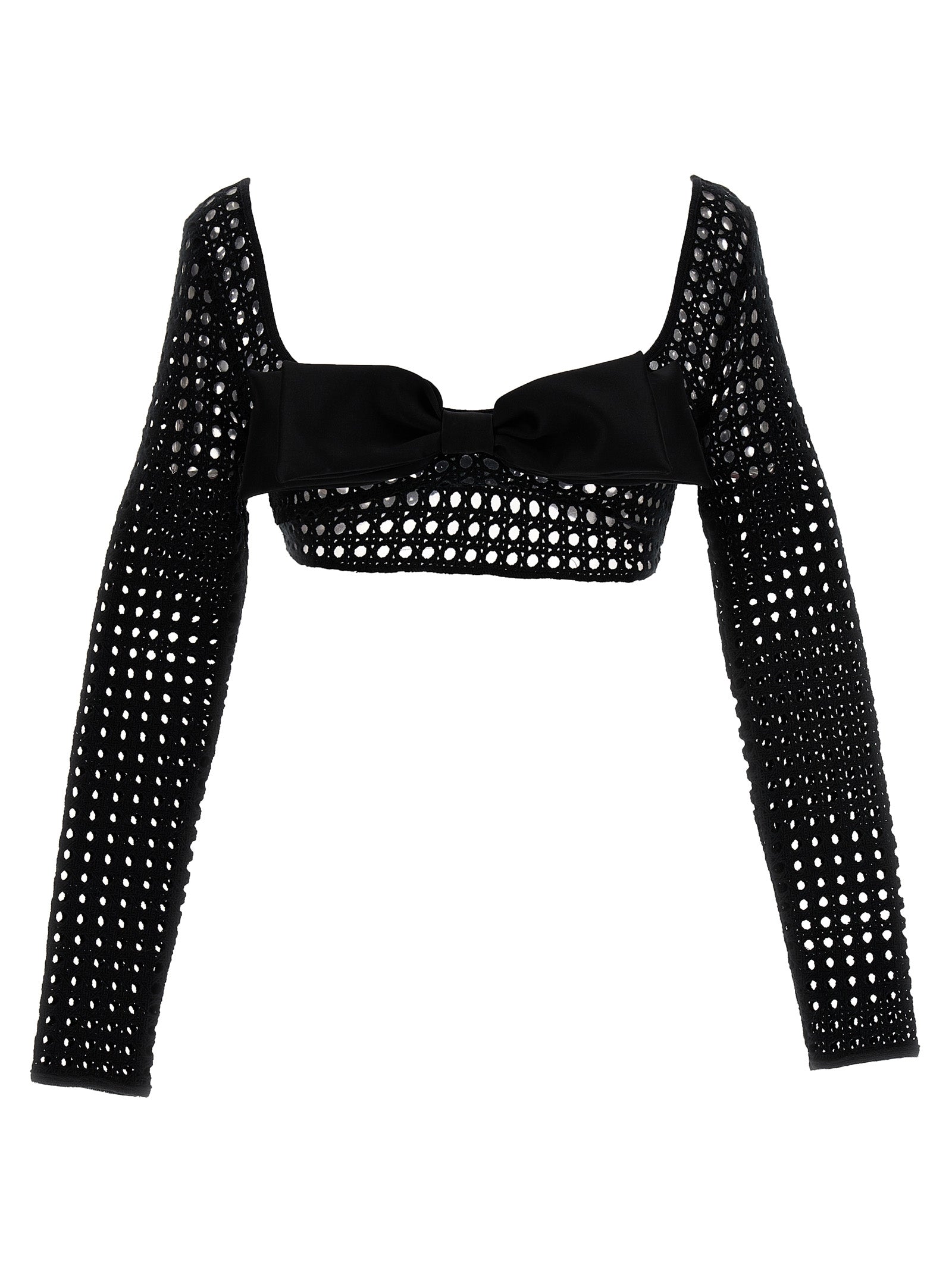Giambattista Valli Schwarzes Langarmshirt aus Polyester