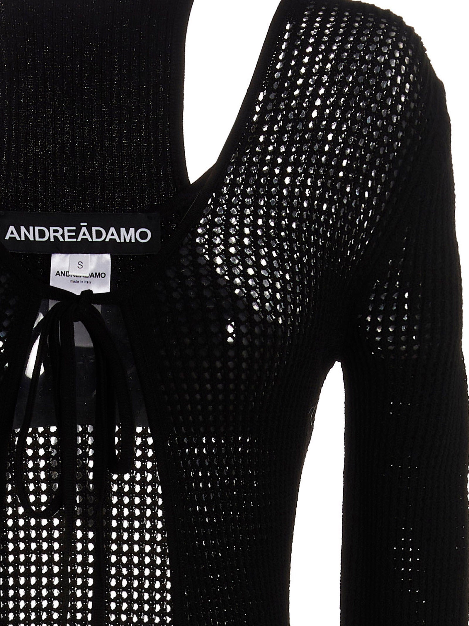 ANDREĀDAMO Schwarzer Cardigan aus Viskose