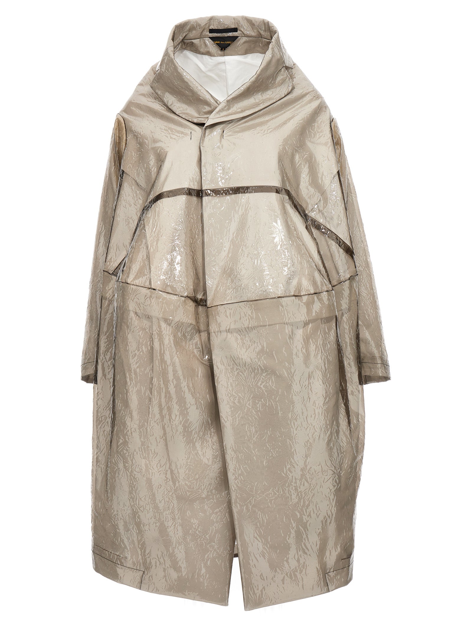 Comme Des Garçons Grauer Polyethylen-Mantel
