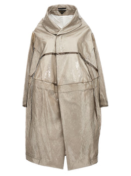 Comme Des Garçons Grauer Polyethylen-Mantel