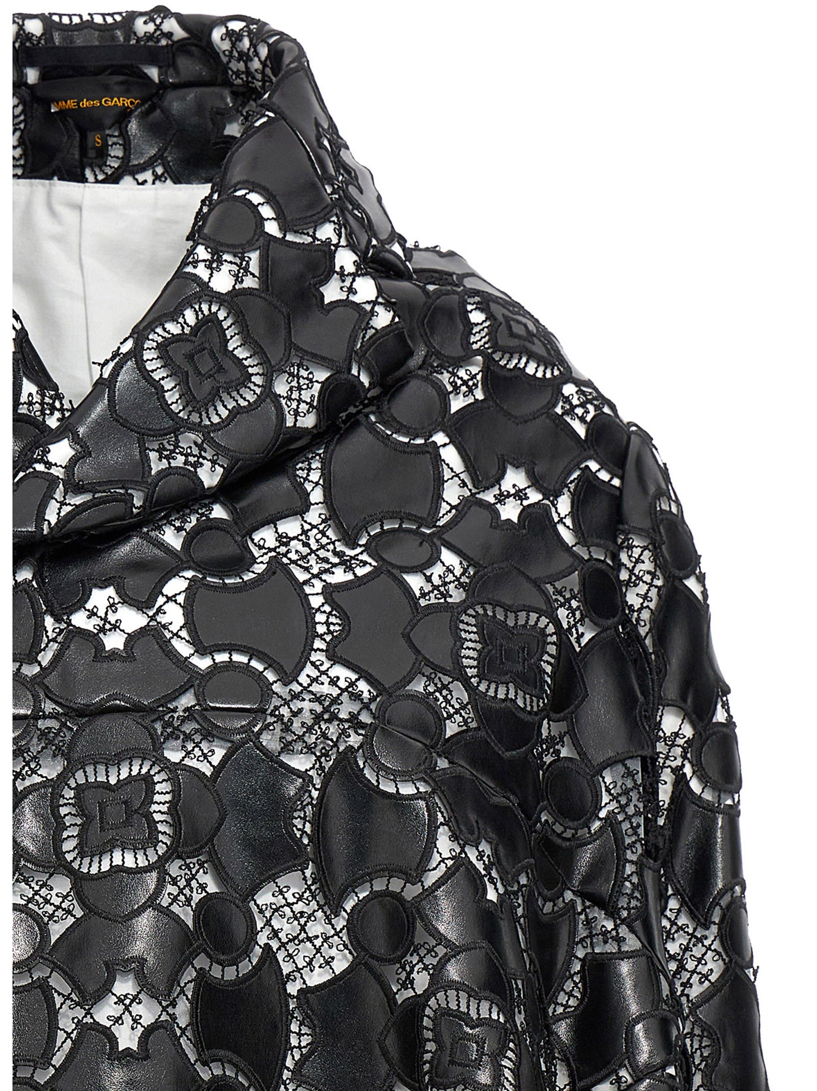 Comme Des Garçons Zweifarbige Jacke aus Polyethylen-Leder
