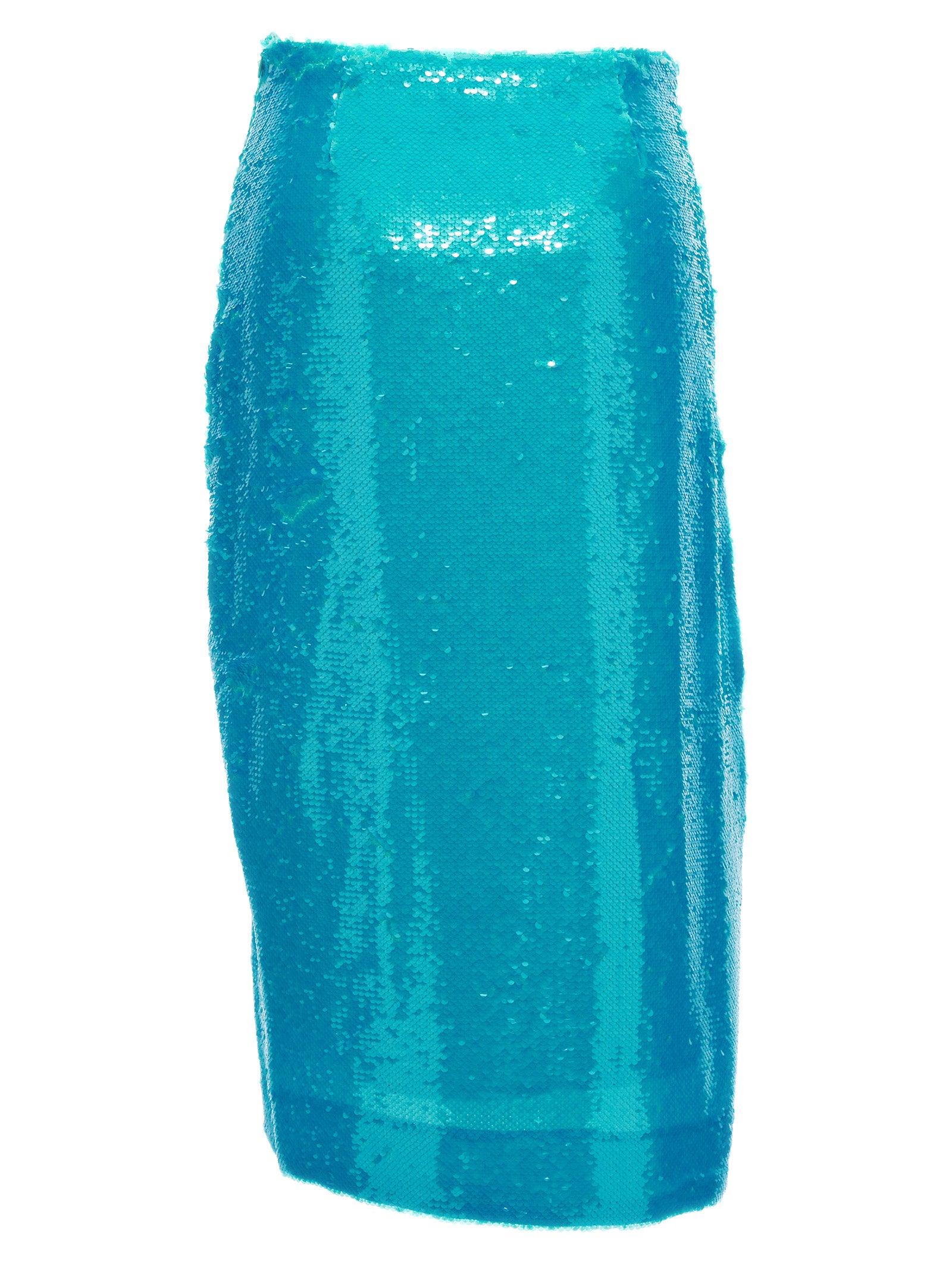 Ganni Midi-Rock aus recyceltem Polyester in Blau