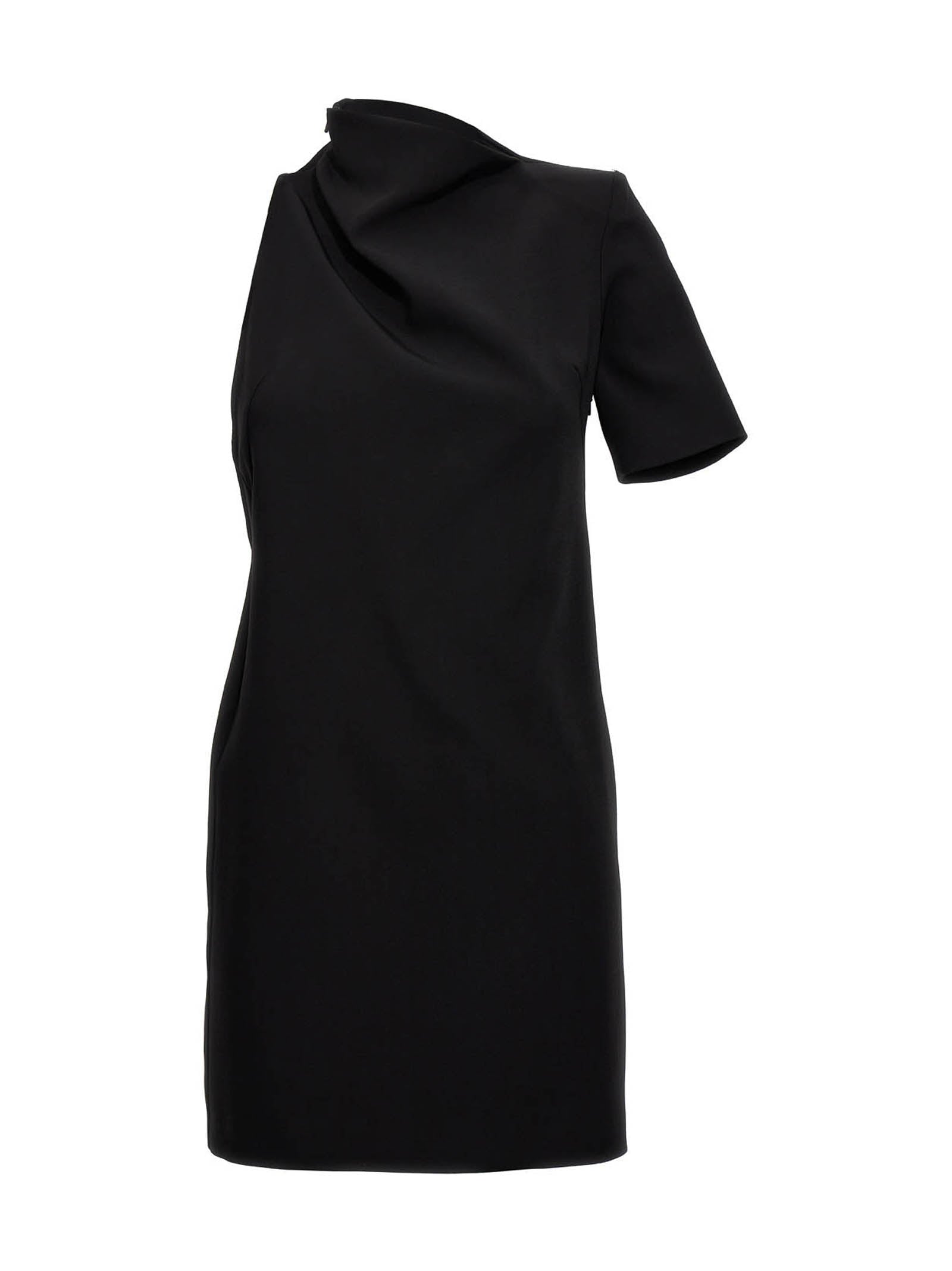 Sportmax Schwarzes Viskose-Kurzkleid