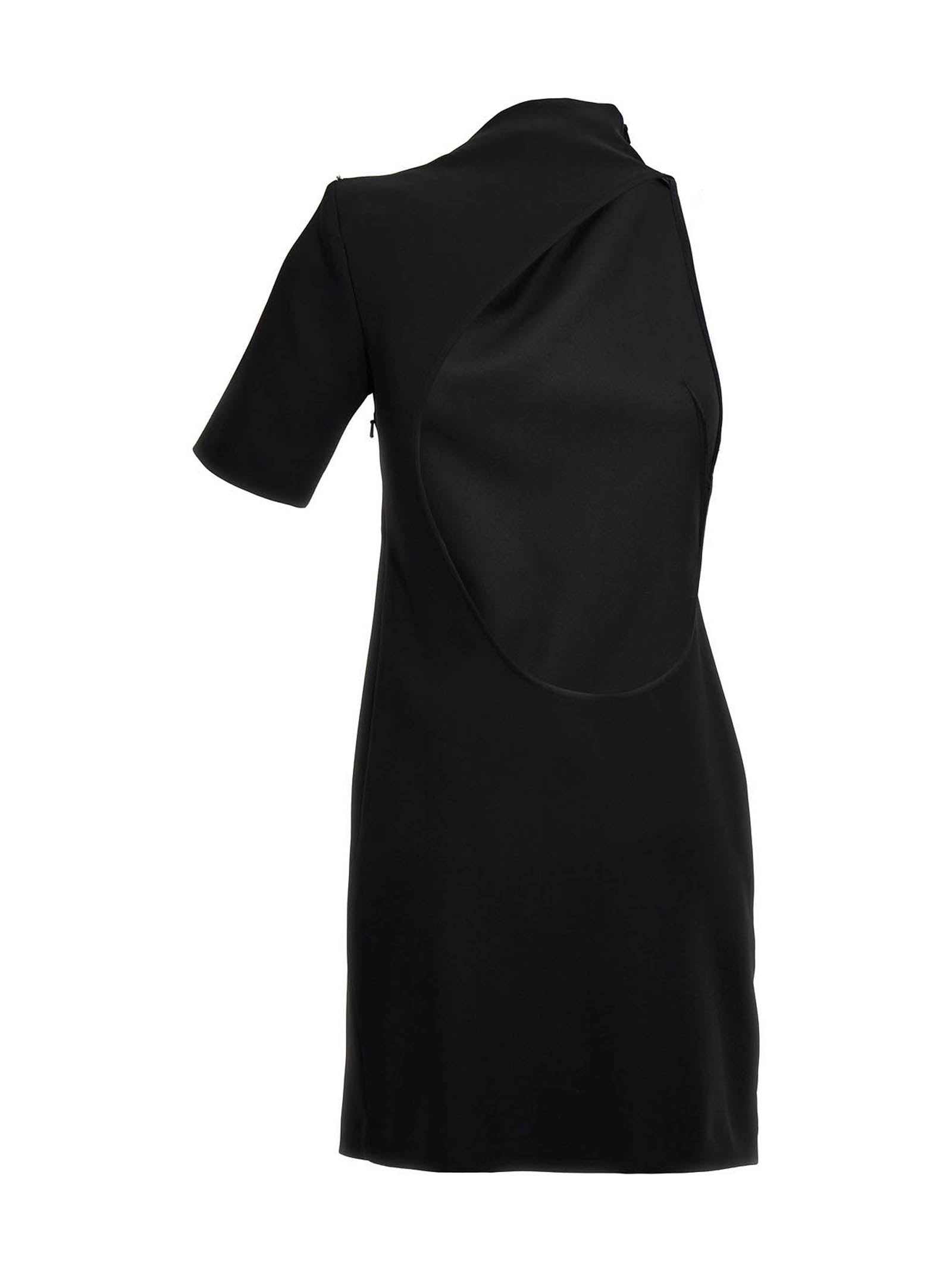 Sportmax Schwarzes Viskose-Kurzkleid