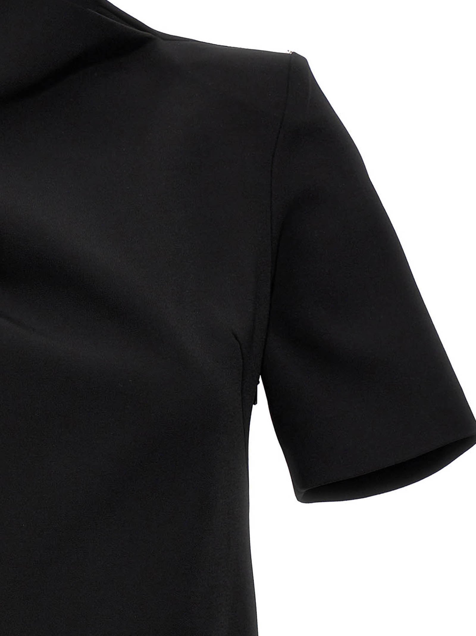 Sportmax Schwarzes Viskose-Kurzkleid
