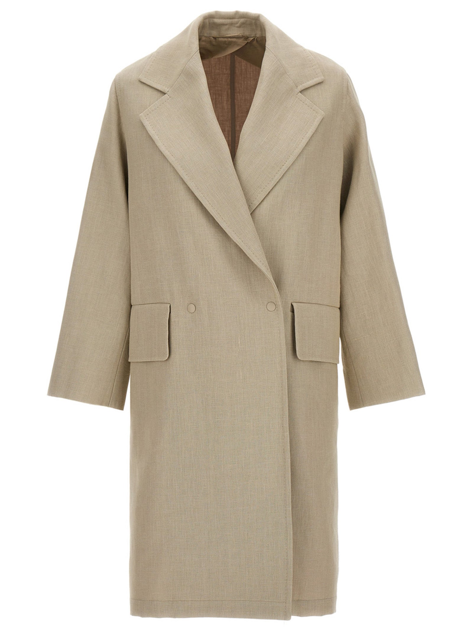 Max Mara Beige Leinenmantel